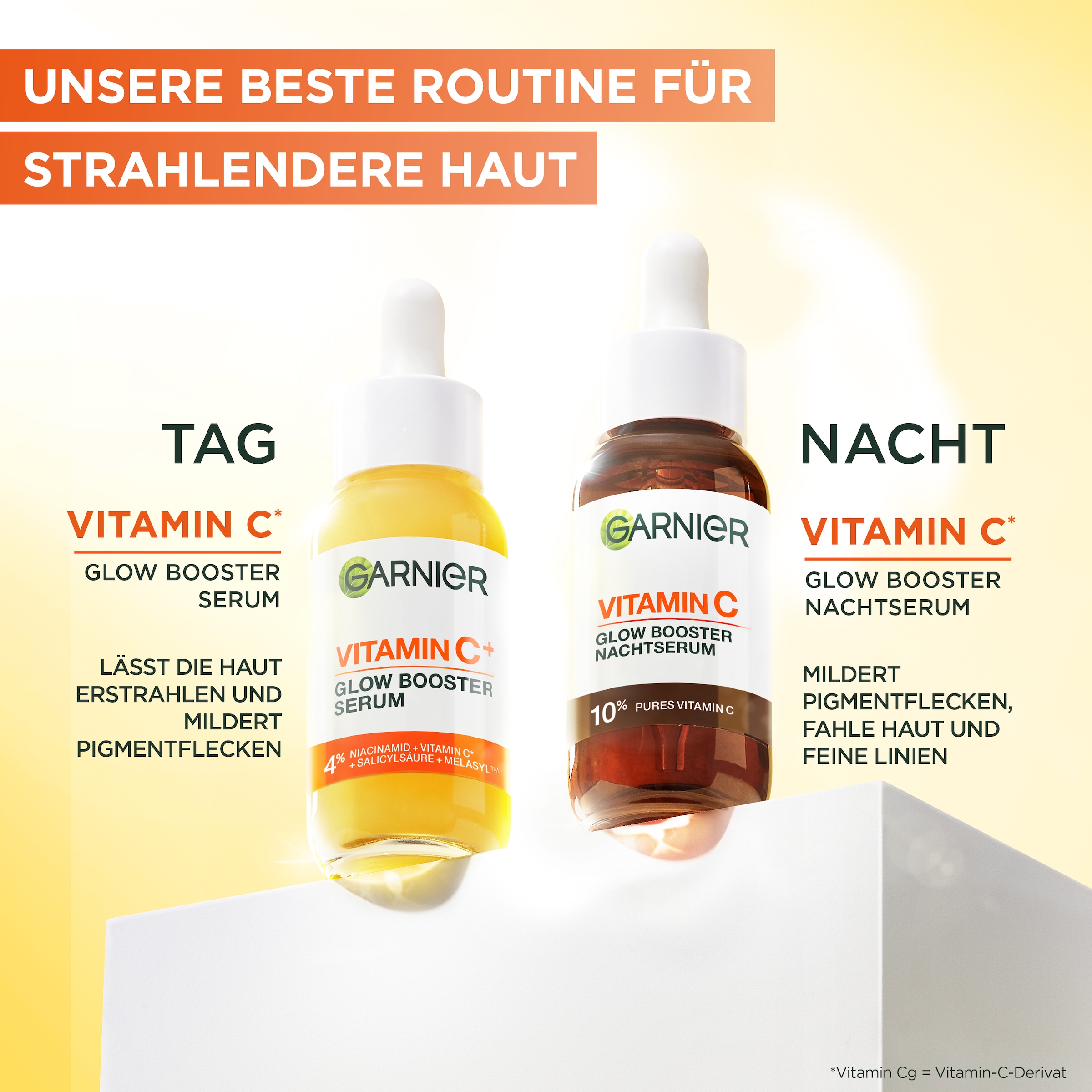 GARNIER Gesichtsserum »Garnier Vitamin C+ Glow Booster Serum«