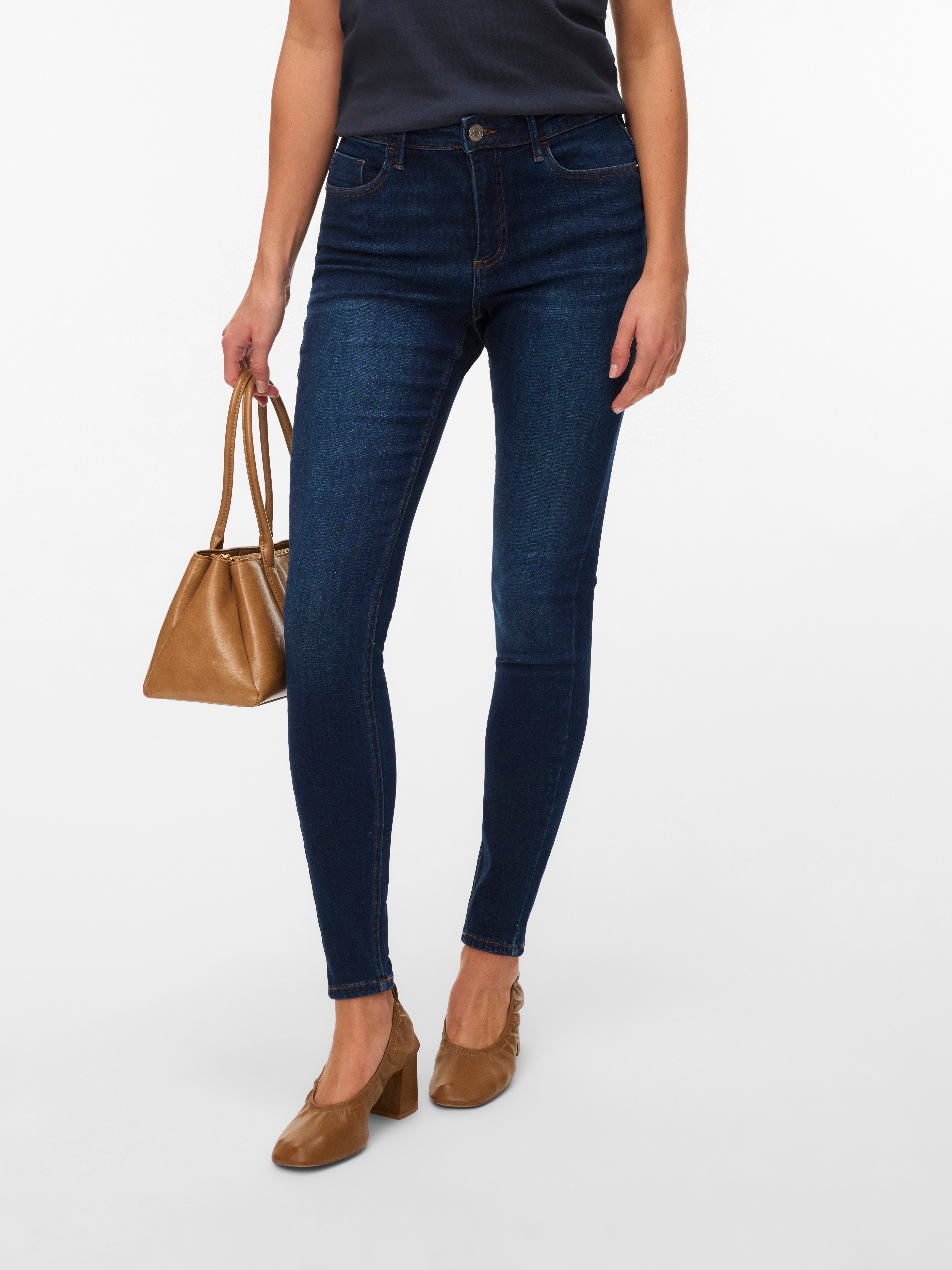 Vero Moda "VMPOLLY MR SKINNY JEANS RA3051 NOOS" Baumwollmischung, skinny fit
