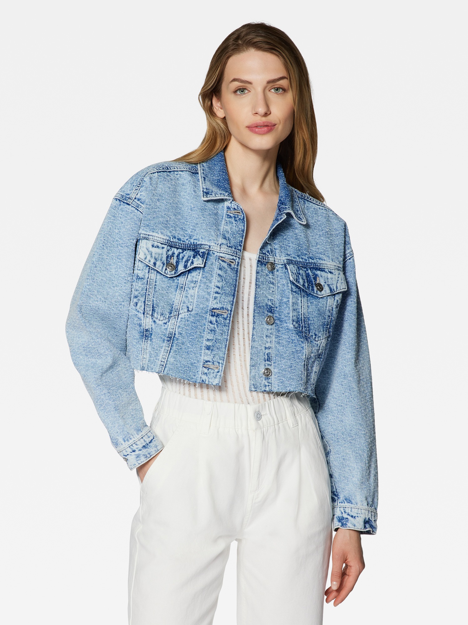 Mavi Jeansjacke »BRENDA«, Cropped Jeansjacke