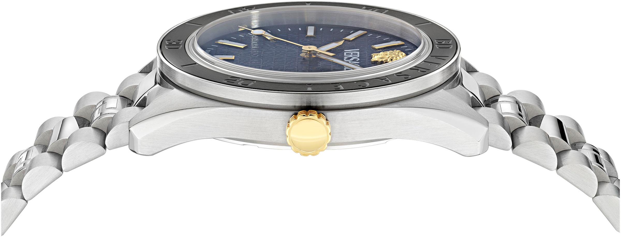 Versace Quarzuhr »V-DOME«, Armbanduhr, Herrenuhr, Swiss Made, Leuchtindizes (Zifferblatt), Datum