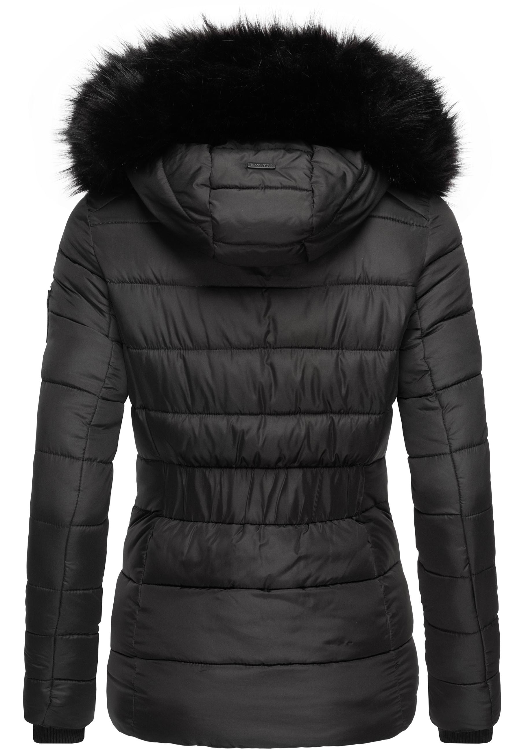 Navahoo Winterjacke »Zuckerbiene«, mit Kapuze, modische Steppjacke mit Kunstpelz Kapuze