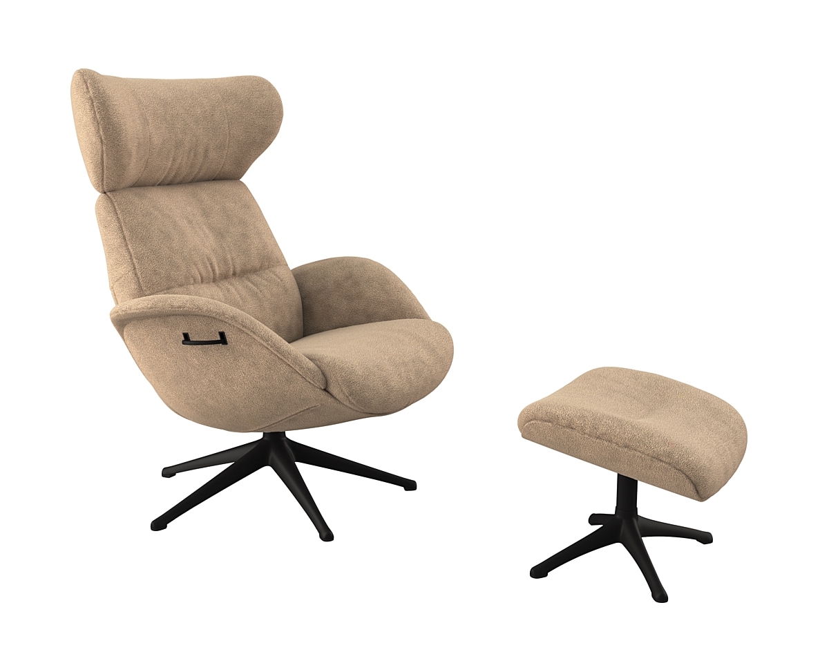 FLEXLUX Relaxsessel »Relaxchairs drehbar, Premium schwarz Fuß Komfort, Rücken- Kopfteilverstellung, More«, & | BAUR