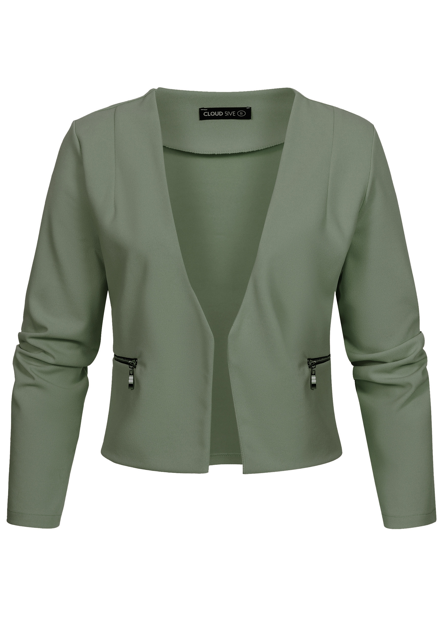 CLOUD 5IVE Strickjacke "CLOUD 5IVE Short Blazer wit Zip-Pockets" 1 Stk. günstig online kaufen