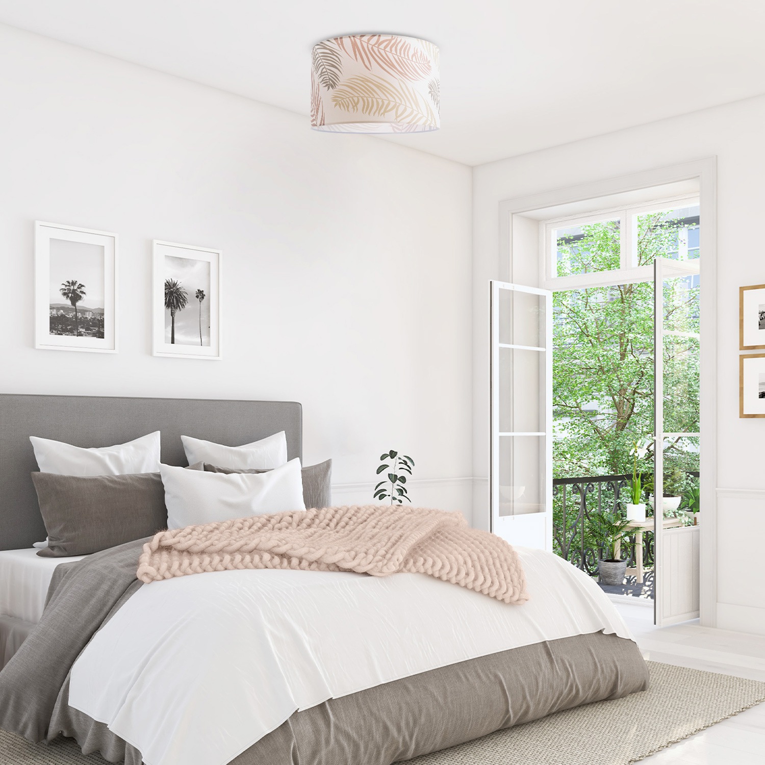 Paco Home Deckenleuchte »Kuba 123«, 1 flammig, Leuchtmittel E27 | ohne Leuchtmittel, Led Lampe Deckenlampe Wohnzimmer Deko Wohnzimmer Deckenleuchte Palmen