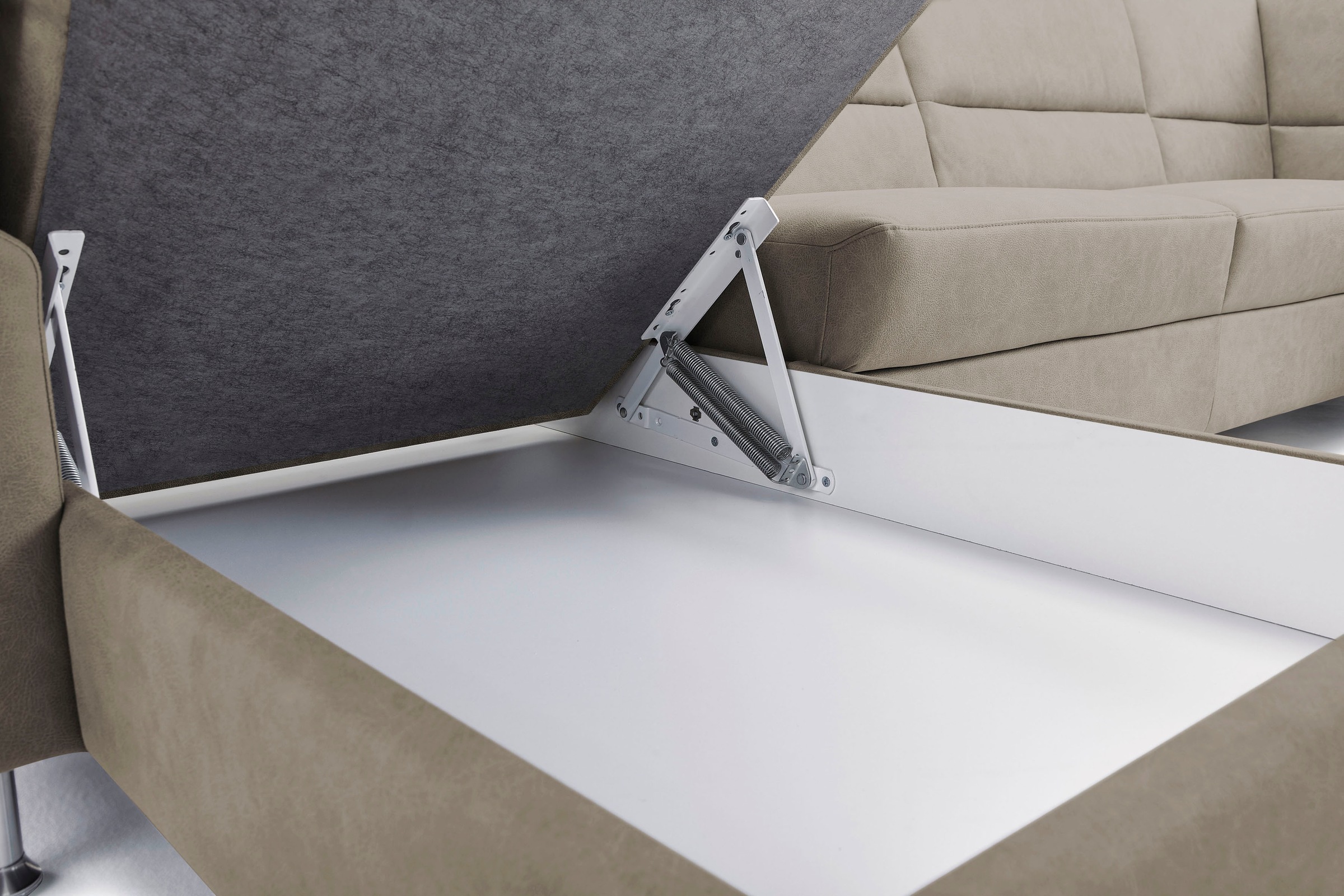 CALIZZA INTERIORS Wohnlandschaft »Onyx U-Form«, (3 St.), wahlweise mit Bettfunktion und Bettkasten
