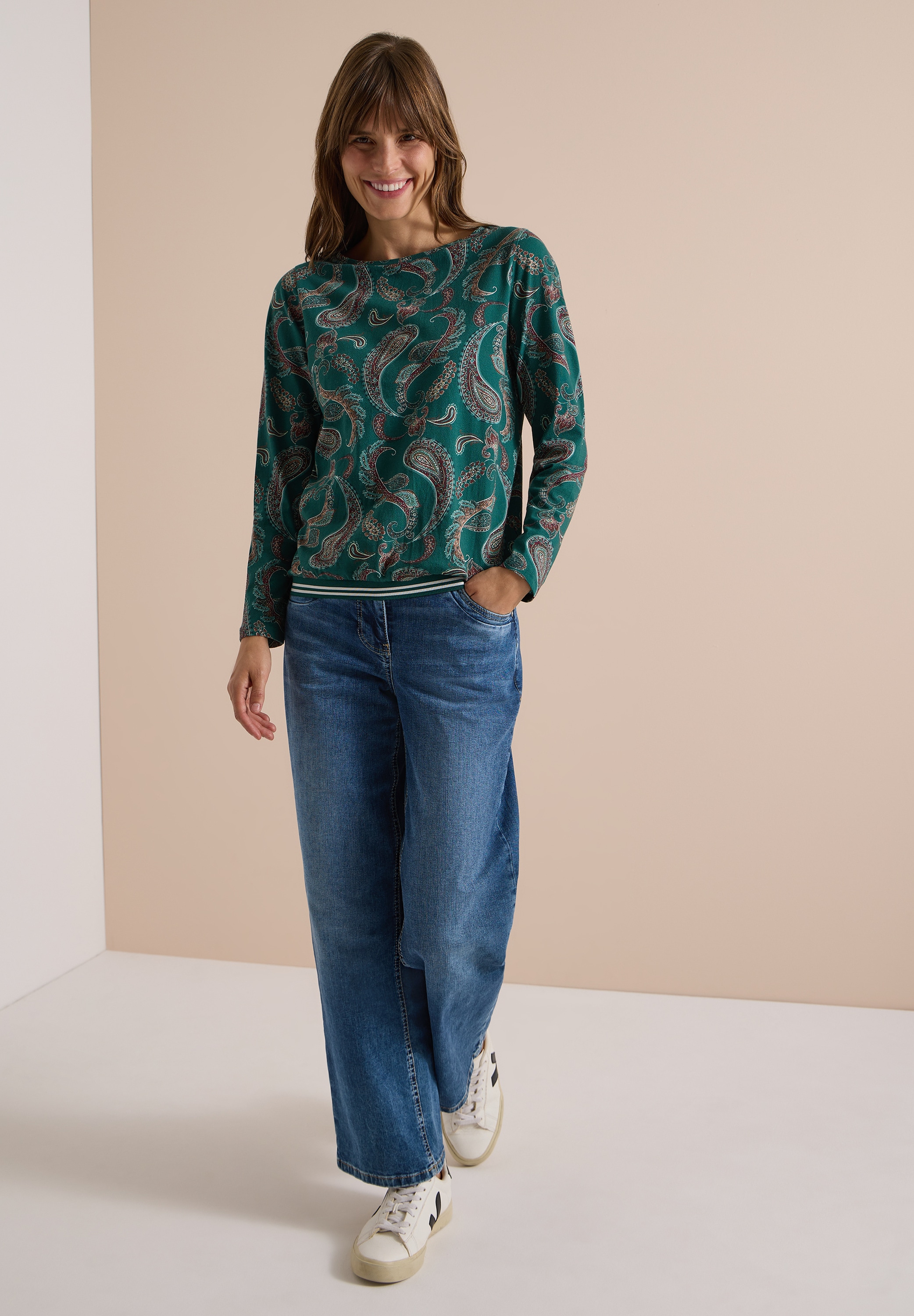 Cecil Langarmshirt mit U-Boot-Ausschnitt