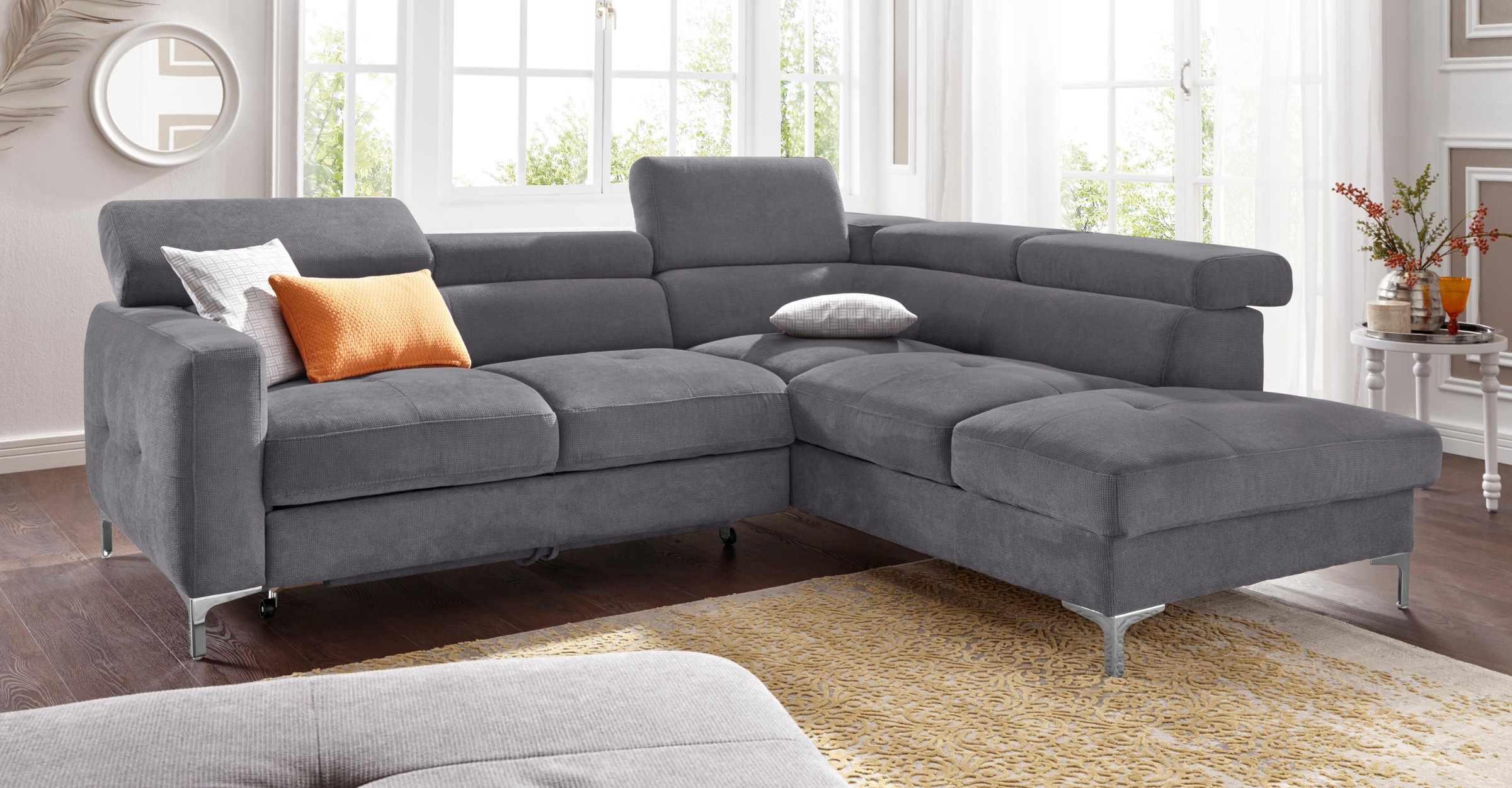 COTTA Ecksofa "Sammy L-Form", mit Kopfteilverstellung, wahlweise mit Bettfu günstig online kaufen