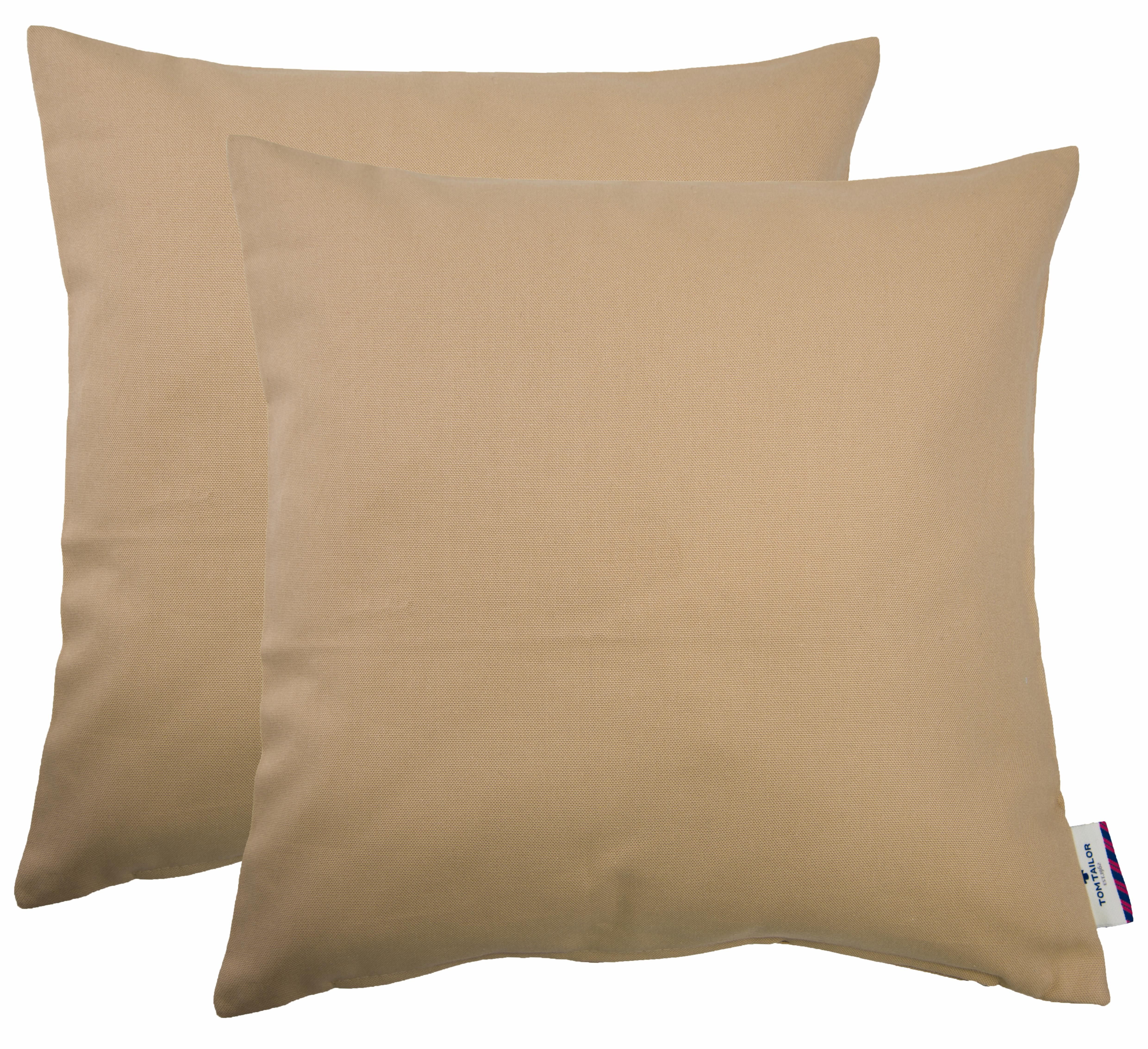 TOM TAILOR HOME "Dove" unifarben, Kissenhüllen ohne Füllung, 2er Pack
