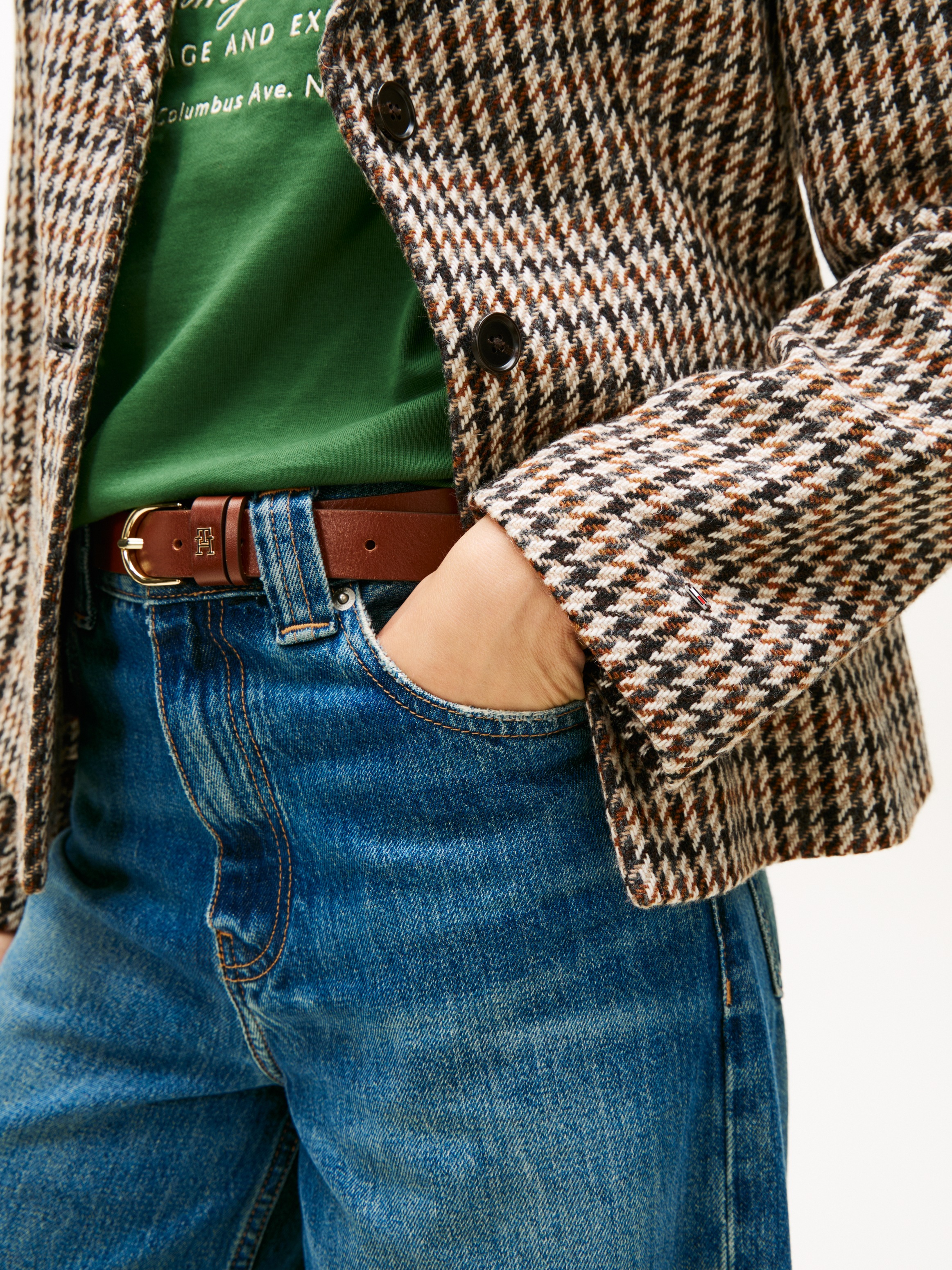 Tommy Hilfiger Kurzblazer "HERITAGE CHECK BLAZER" aus reiner Wolle günstig online kaufen