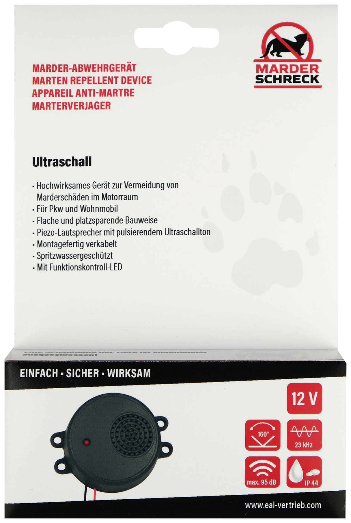EUFAB Ultraschall-Tierabwehr, gegen Marder, für PKW und Wohnmobil online  kaufen