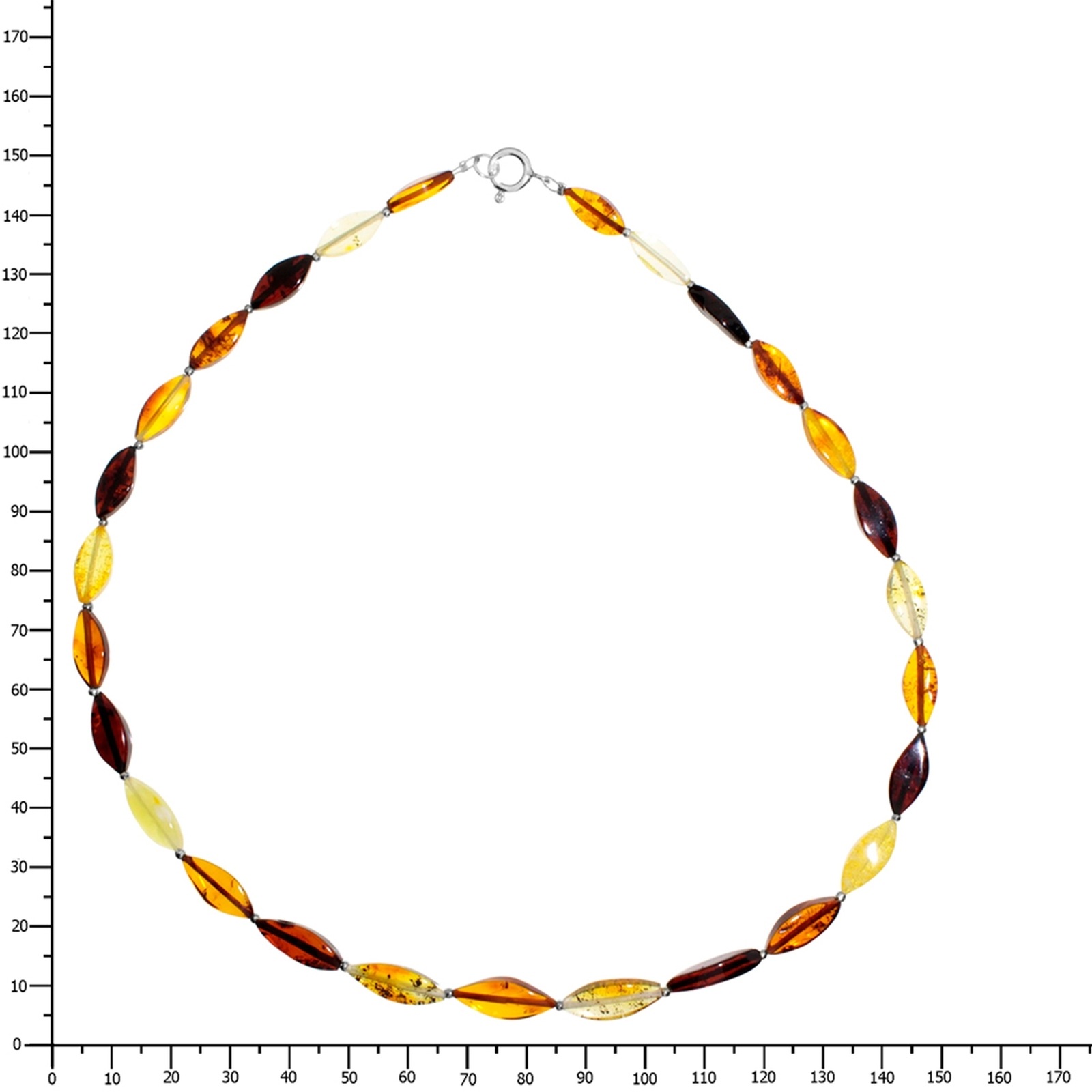 Gliederkette OSTSEE-SCHMUCK "Ostsee-Schmuck Kette Tasja Kette Tasja" Gr. 45, braun, Halsketten, Damen, 45cm, Bernstein, L: 42, Gliederkette 2