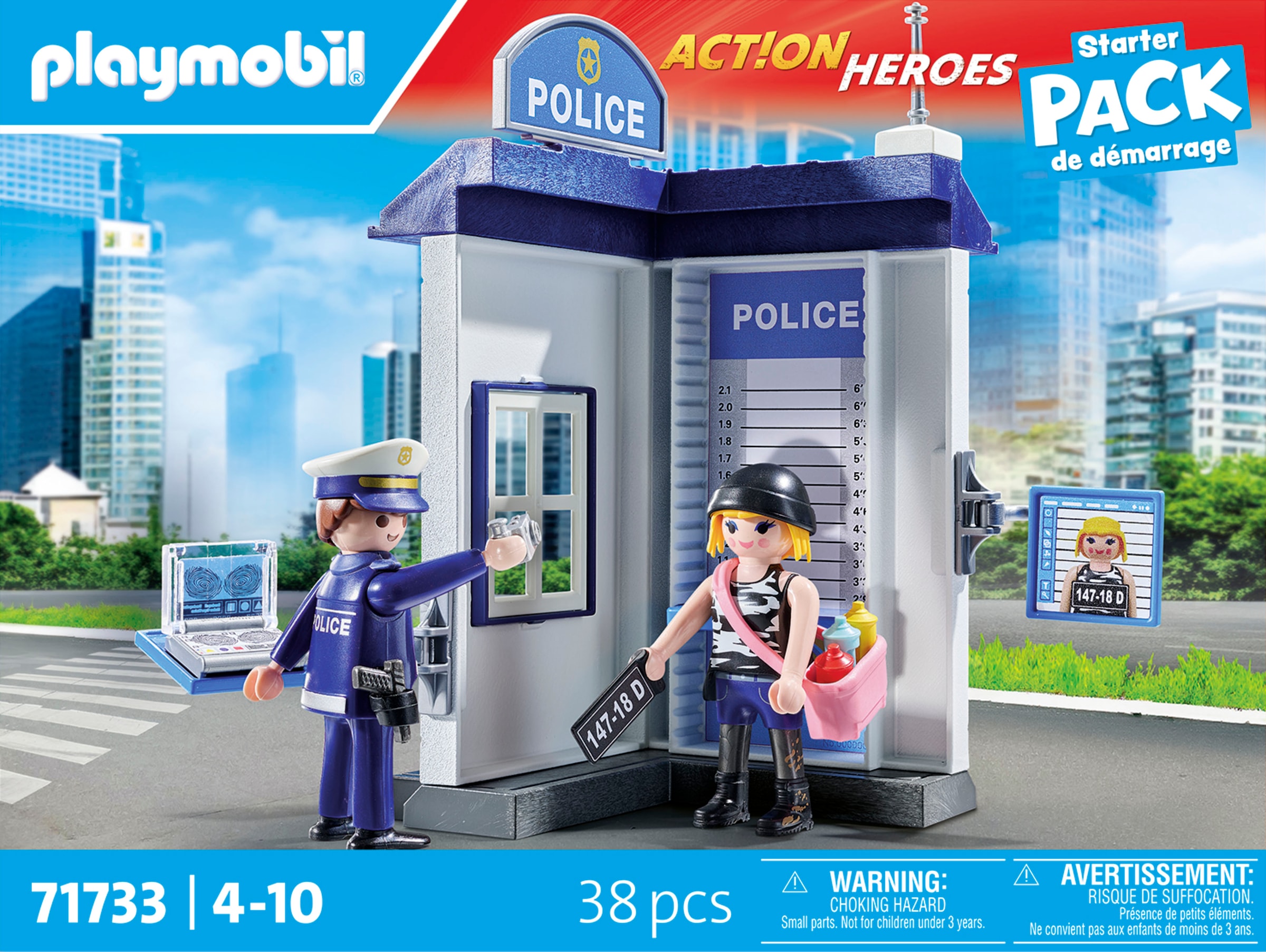 Playmobil® Konstruktions-Spielset »Polizei Ermittlungszimmer (71733), Playmobil Action Heroes«, (38 St.), Made in Europe
