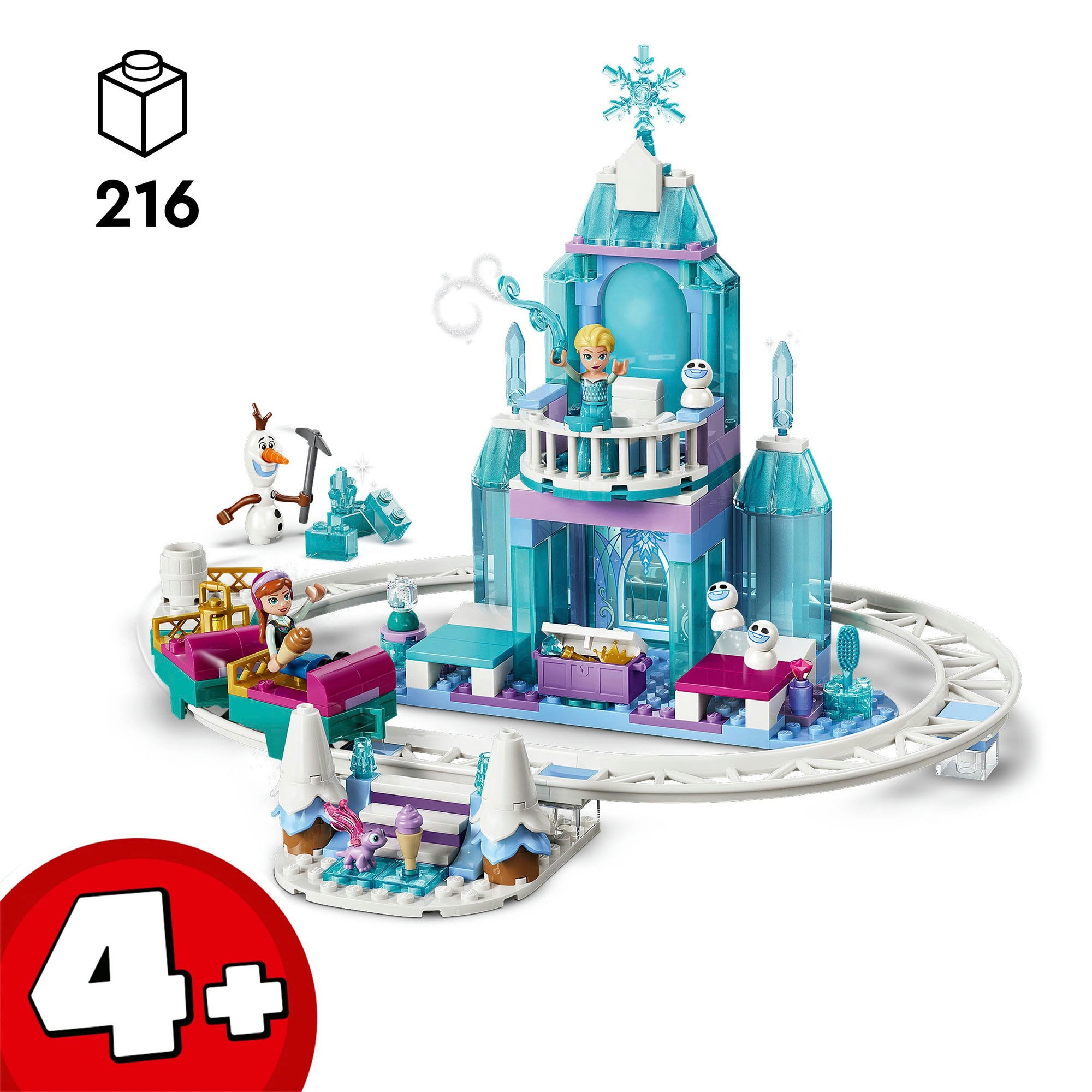 LEGO® Konstruktionsspielsteine »Elsas Schlittenfahrt um den Eispalast (43281), LEGO Disney Princess« Made in Europe