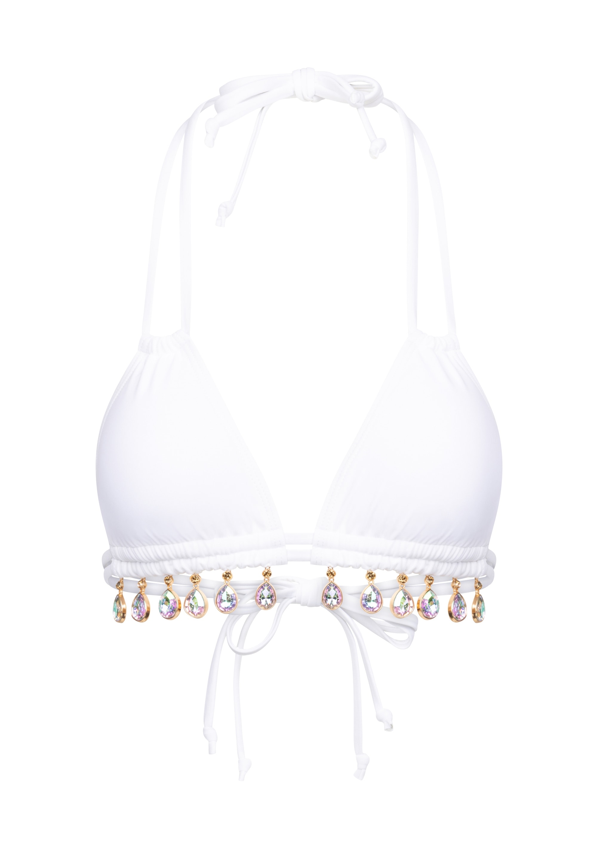 Moda Minx Triangel-Bikini-Top »Selene Droplet Double Strap Triangle Top«, (1 St.), mit edlen Schmuckelementen