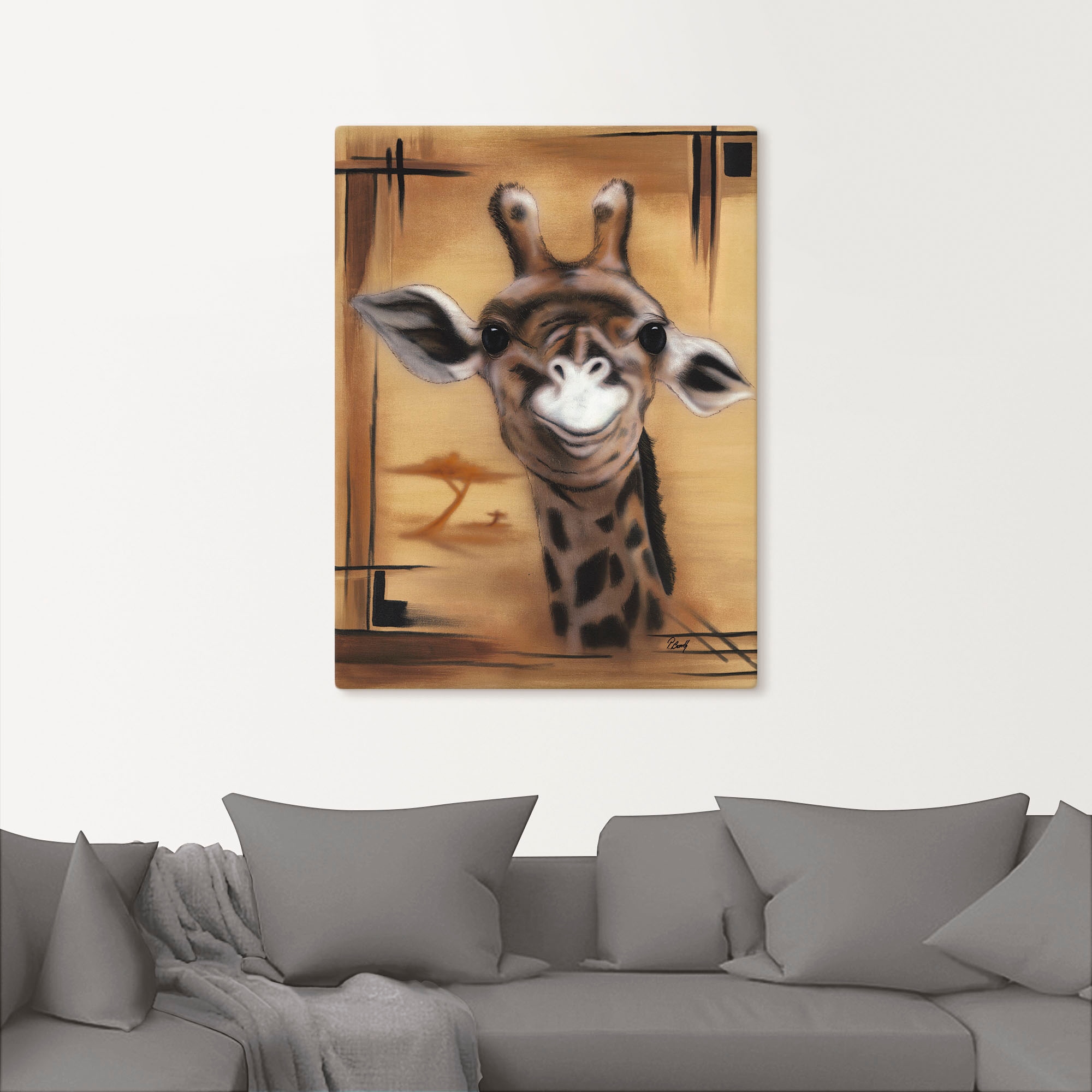 Artland Wandbild "Giraffe", Giraffen Bilder, (1 St.), als Alubild, Outdoorb günstig online kaufen