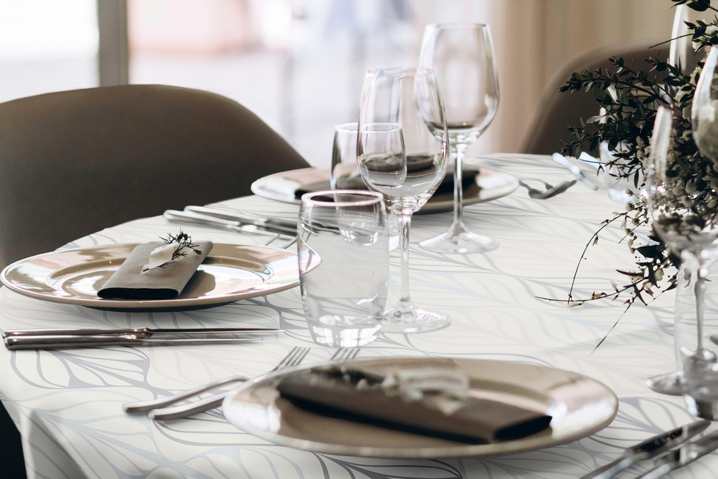 Adam Tischdecke "Wave" aus Leinen und Bio-Baumwolle günstig online kaufen