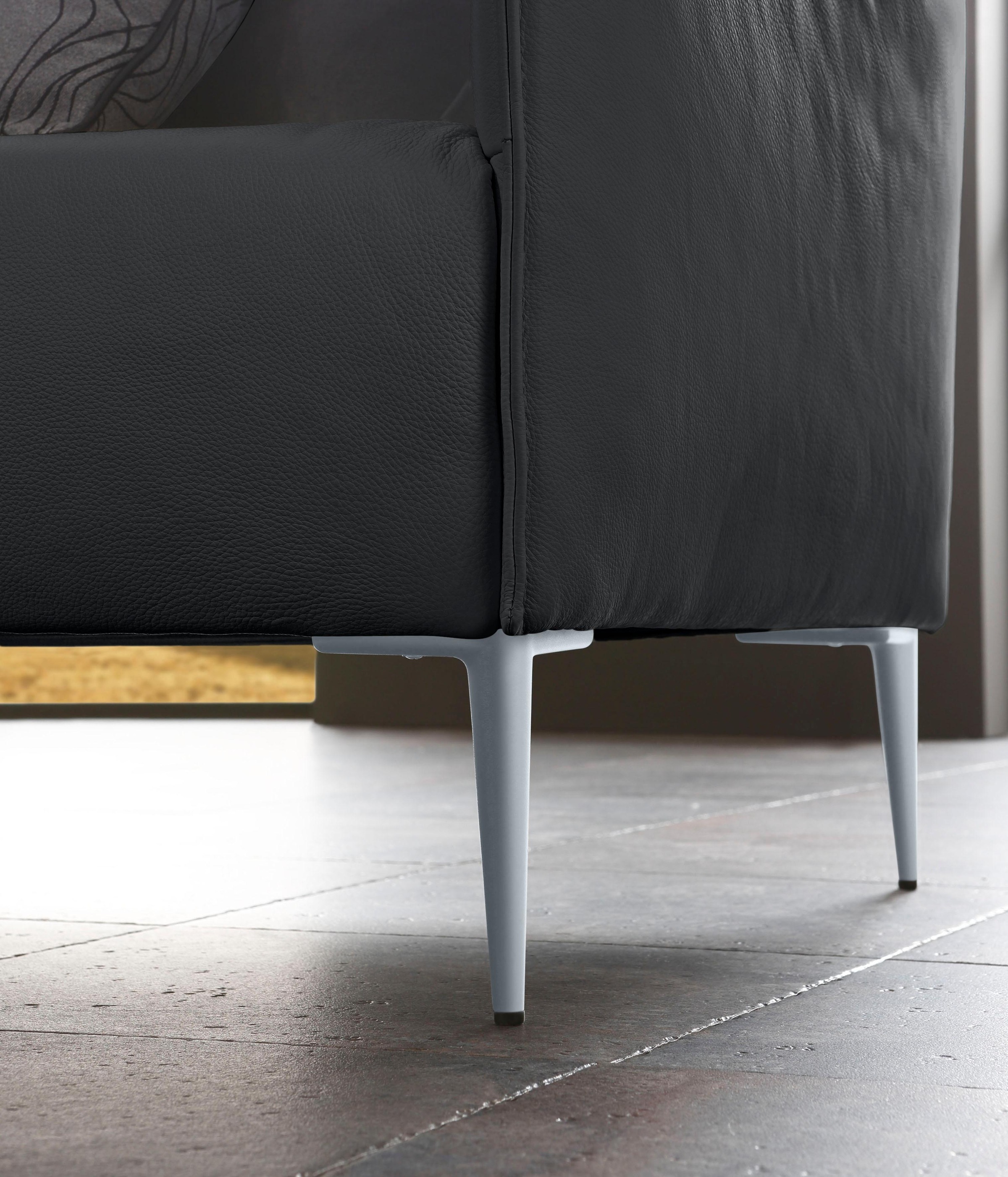 W.SCHILLIG 2-Sitzer »sally« mit Metallfüßen in Silber matt, Breite 154 cm