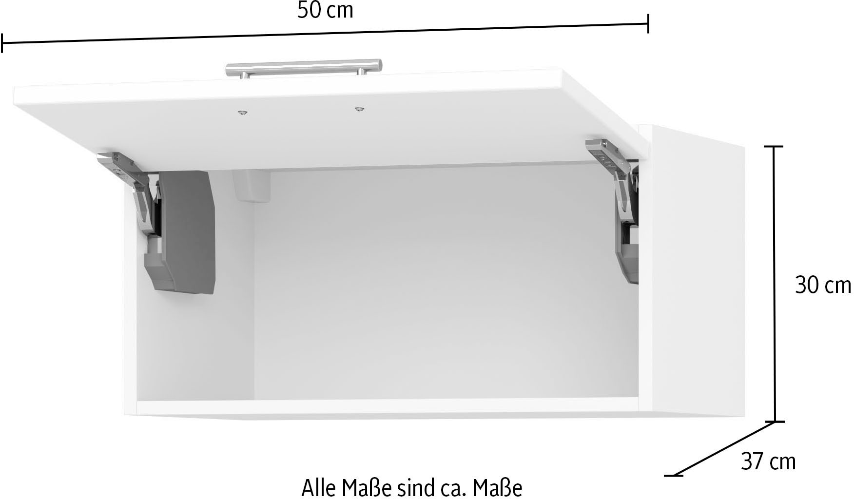 KOCHSTATION Hängeschrank »"KS-Scafa"«, in mehreren Breiten, Höhe 30 cm, mit Klappe