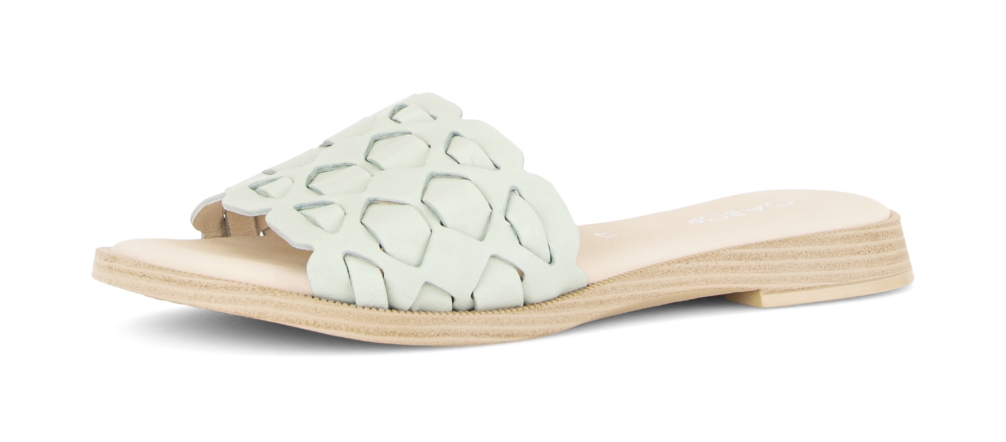 Gabor Pantolette Blockabsatz, Sommerschuh mit hübschen Flechtriemen günstig online kaufen