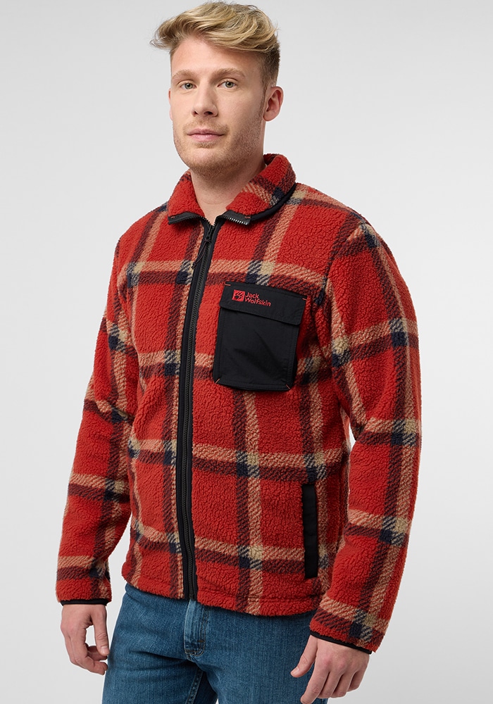 Jack Wolfskin Fleecejacke "FELSLICHT CHECK JKT M"