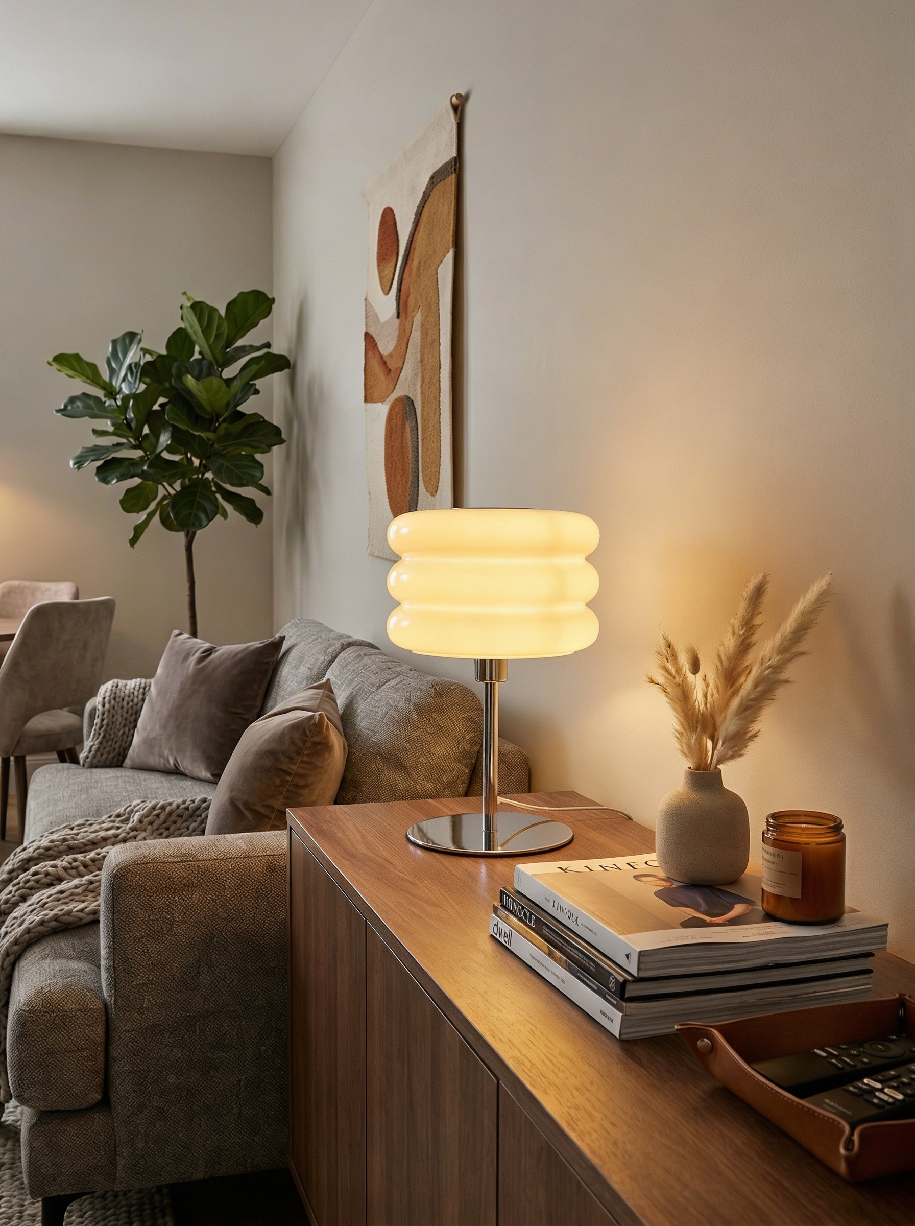 EGLO LED Tischleuchte »TORTORA« E14 1 Stk. Tischlampe, Lampe, Schlafzimmerlampe, chrom Glas, H:30 cm, Ø 20 cm
