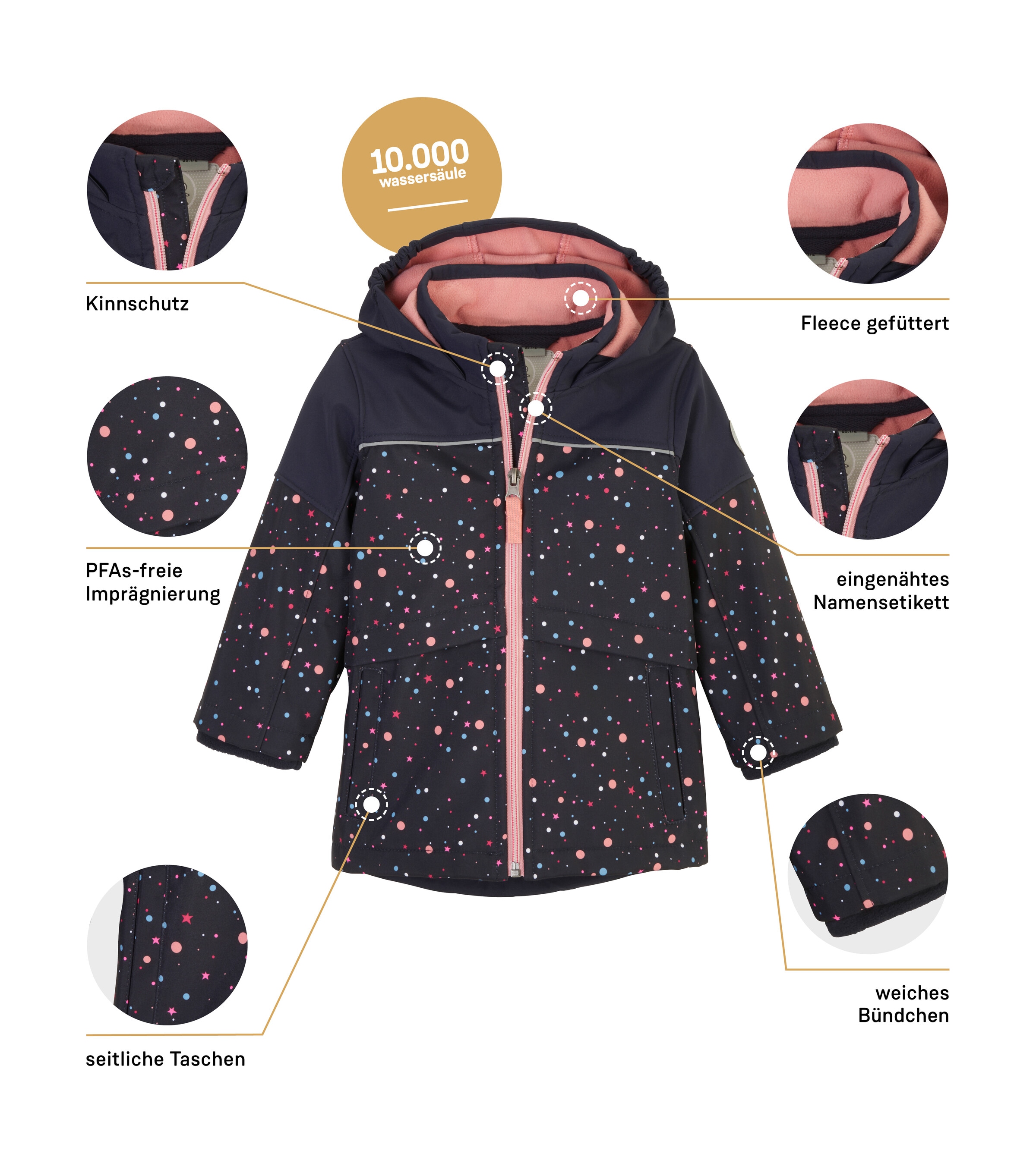 first instinct by killtec Softshelljacke »FIOW 18 MNS SFTSHLL JCKT«, Wasserabweisende Softshelljacke mit Fleece, stylisch und funktional
