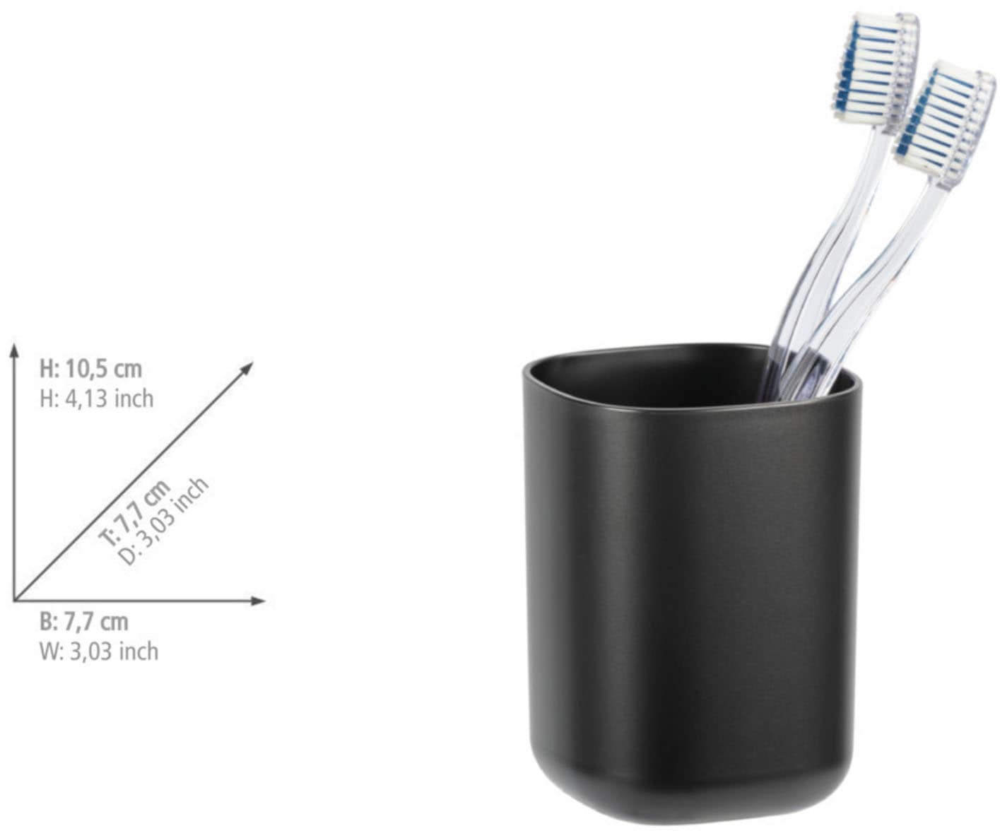 WENKO Badaccessoire-Set »Davos« bestehend aus Seifenspender, 2x Zahnputzbecher, schwarz matt