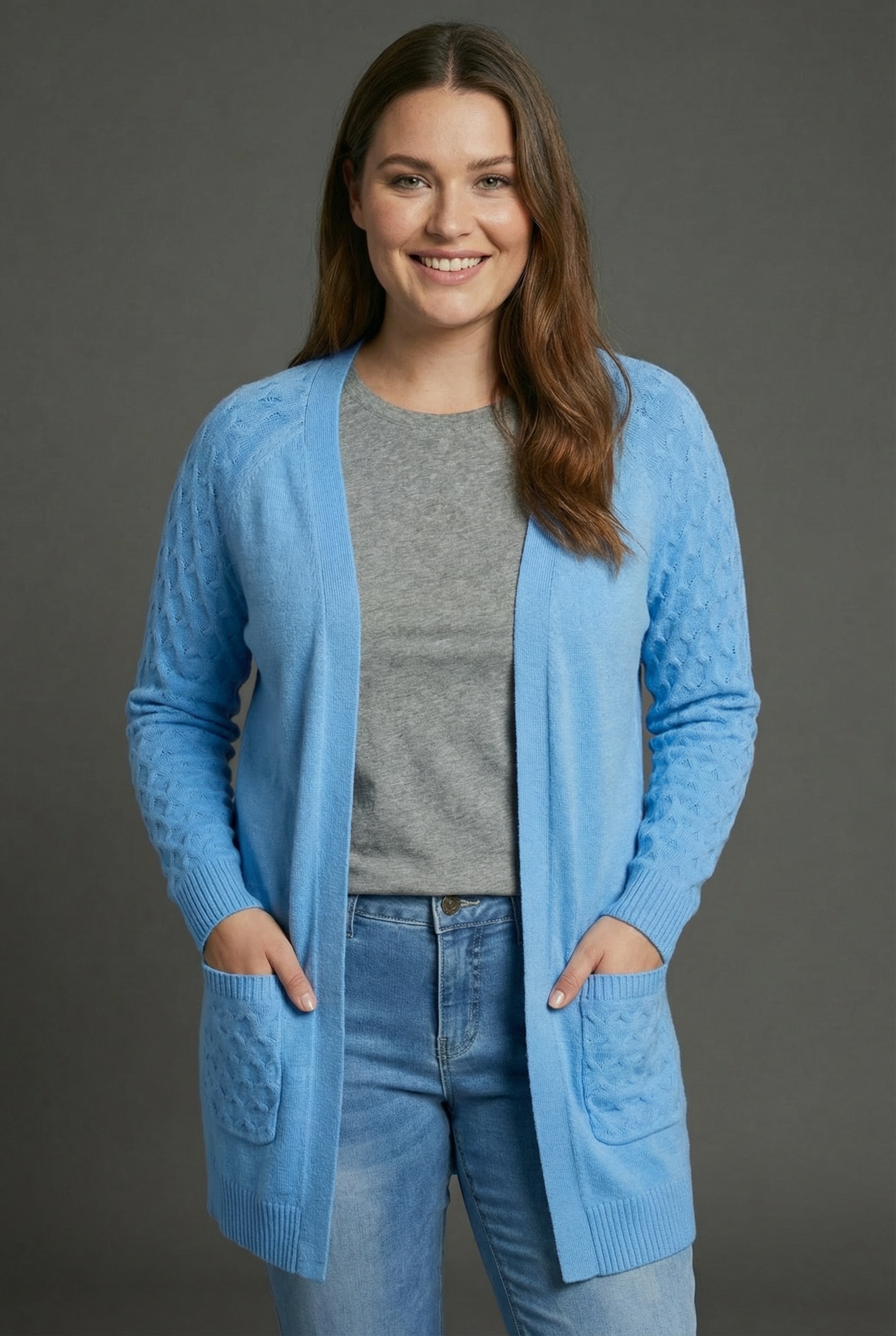 KangaROOS Cardigan casual Stil, bequeme Passform, mit Raglanärmeln, große G günstig online kaufen