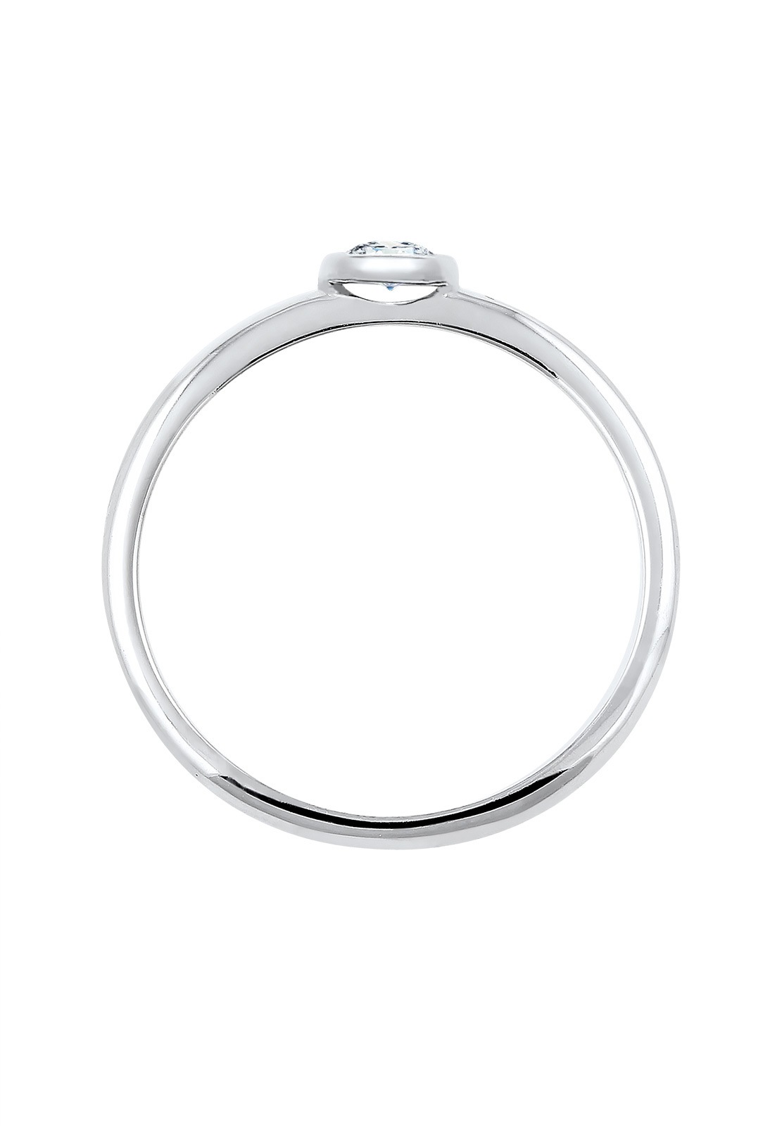 Elli DIAMONDS Diamantring »Solitär Verlobung Diamant (0.06 ct.) 925 Silber«