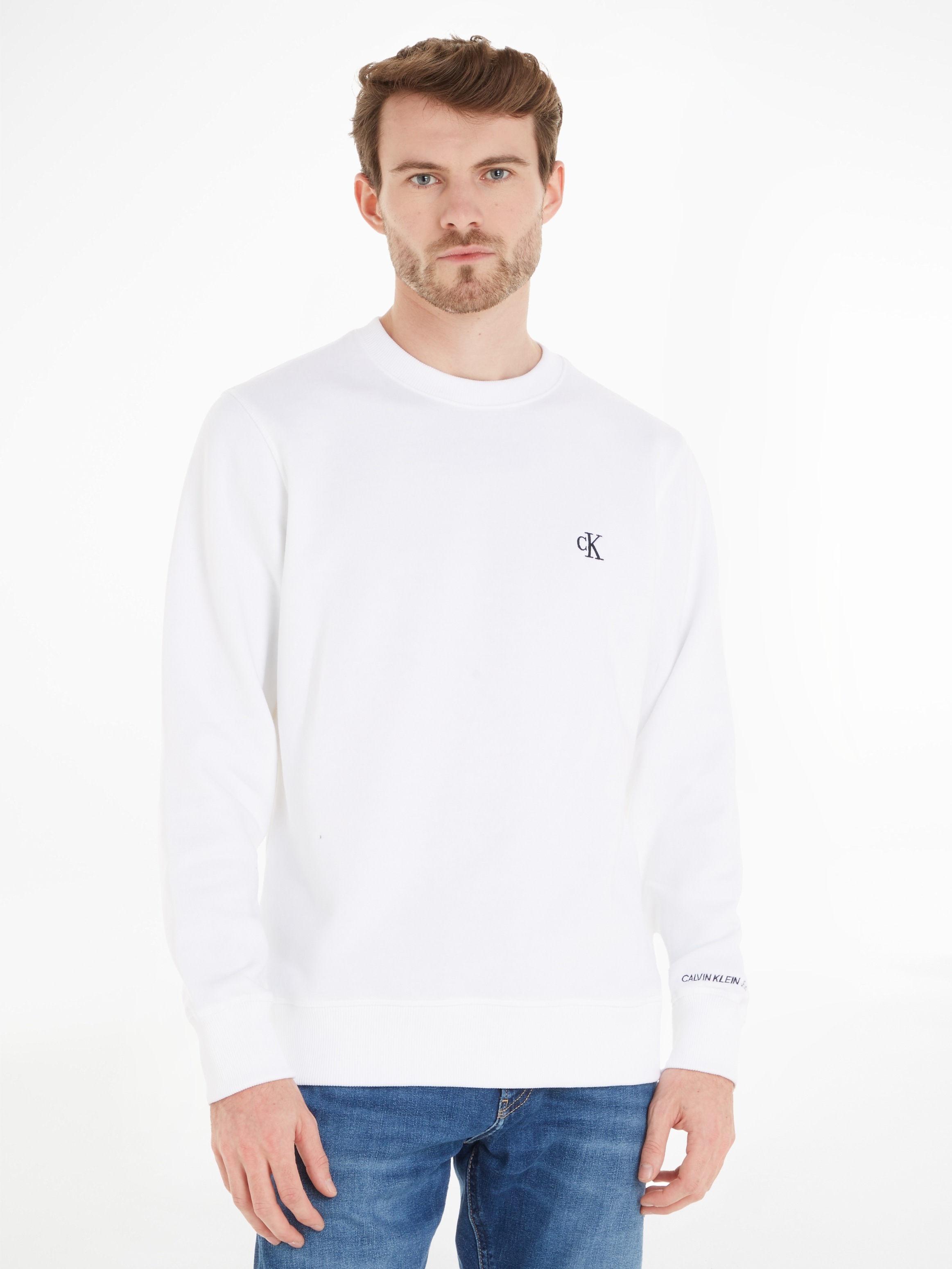 Calvin Klein Jeans Sweatshirt "CK ESSENTIAL REG CN", mit Logoschriftzug auf günstig online kaufen