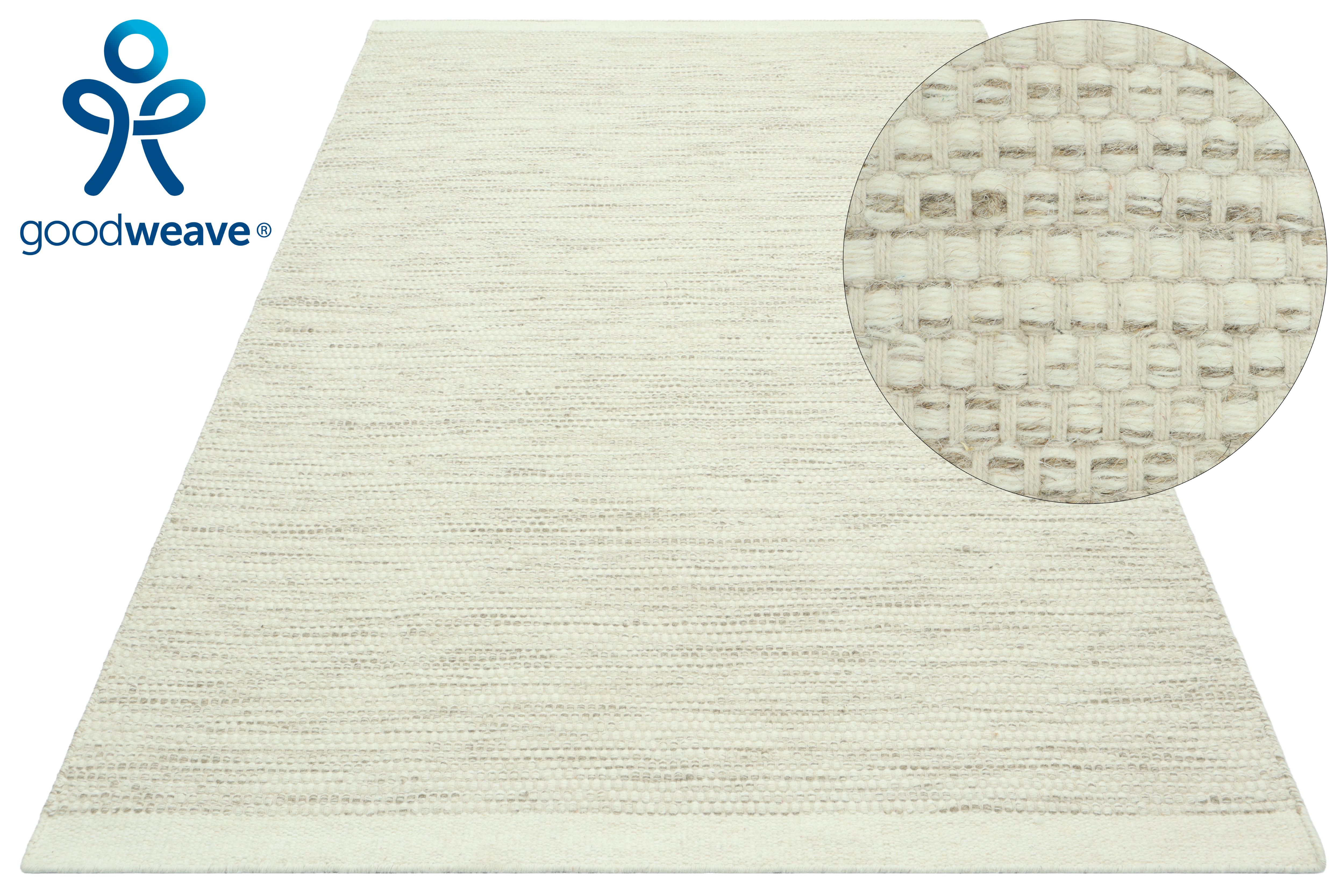 OTTO home Teppich "Lirra, mit hohem Wollanteil, Wolle-Baumwoll-Mix" rechteckig 6 mm Höhe zeitloses Design, Webstruktur, Wohnzimmer, Schlafzimmer, Esszimmer