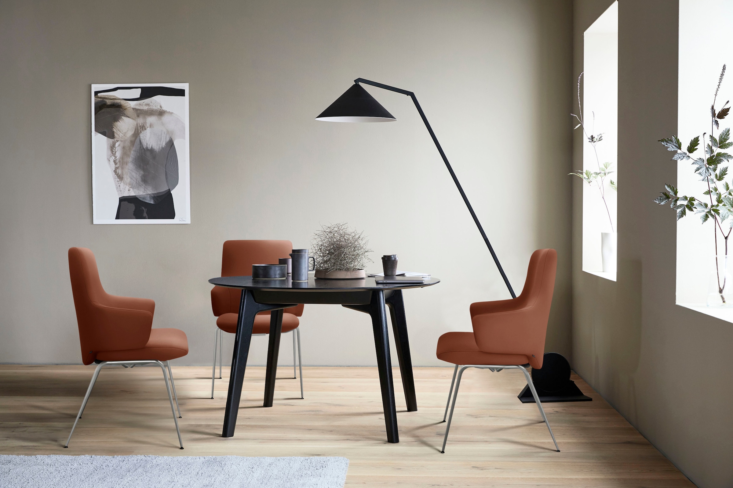 Stressless Polsterstuhl "Laurel" () Low Back mit Armlehne, Größe L, mit Beinen aus Stahl in Chrom glänzend
