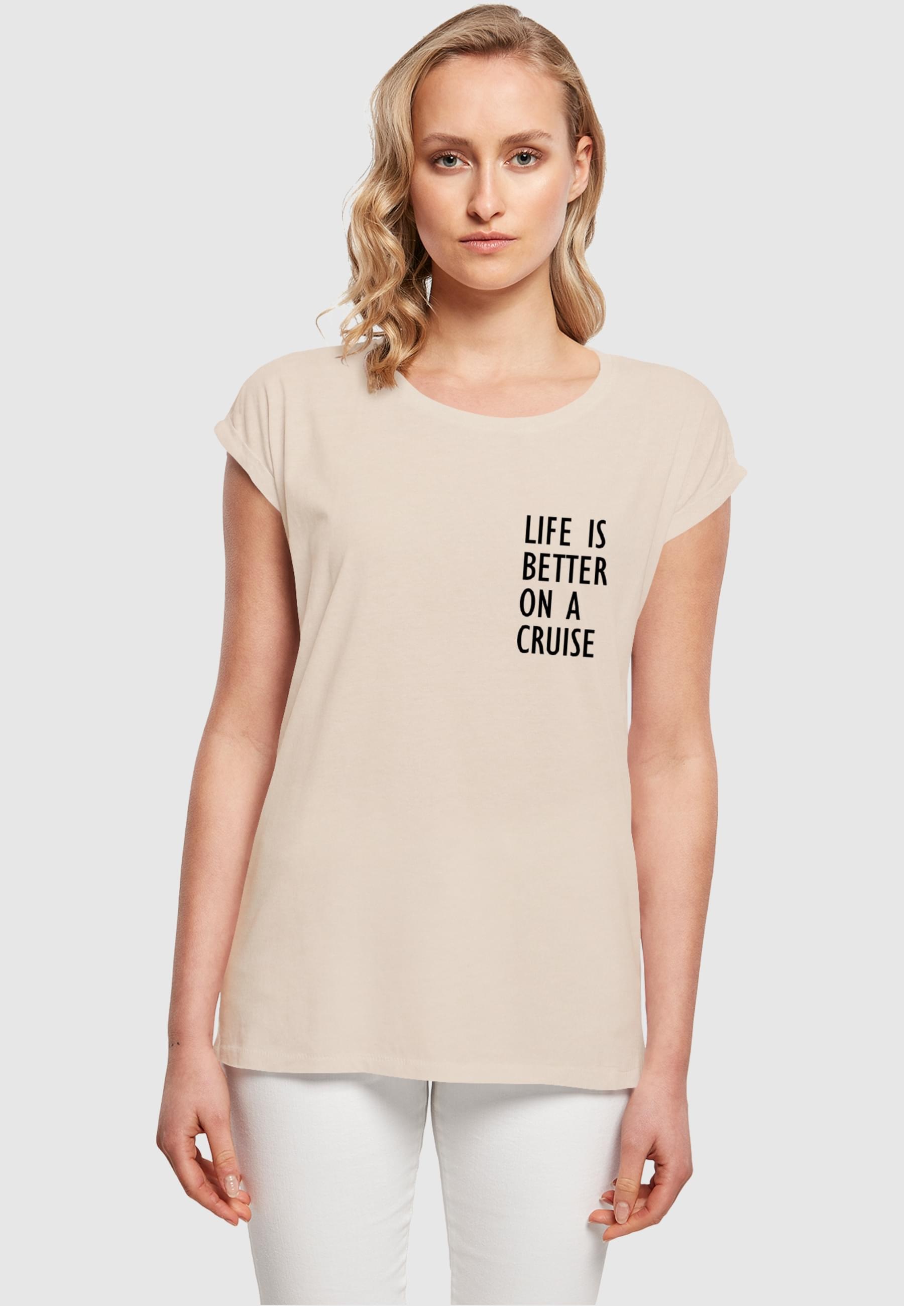Merchcode T-Shirt »Merchcode Damen Ladies Life Is Better Extended Shoulder Tee« 1 Stk. tlg.