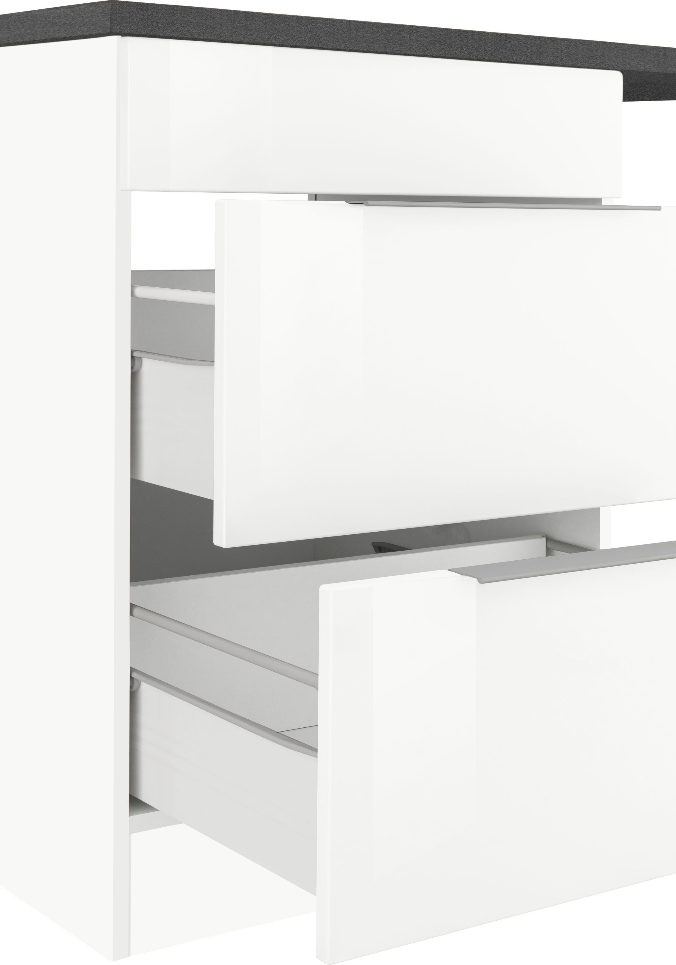 KOCHSTATION Winkelküche »KS-Brindisi Stellbreite 230/170 cm«, wahlweise mit E-Geräten und Induktion, mit MDF-Fronten