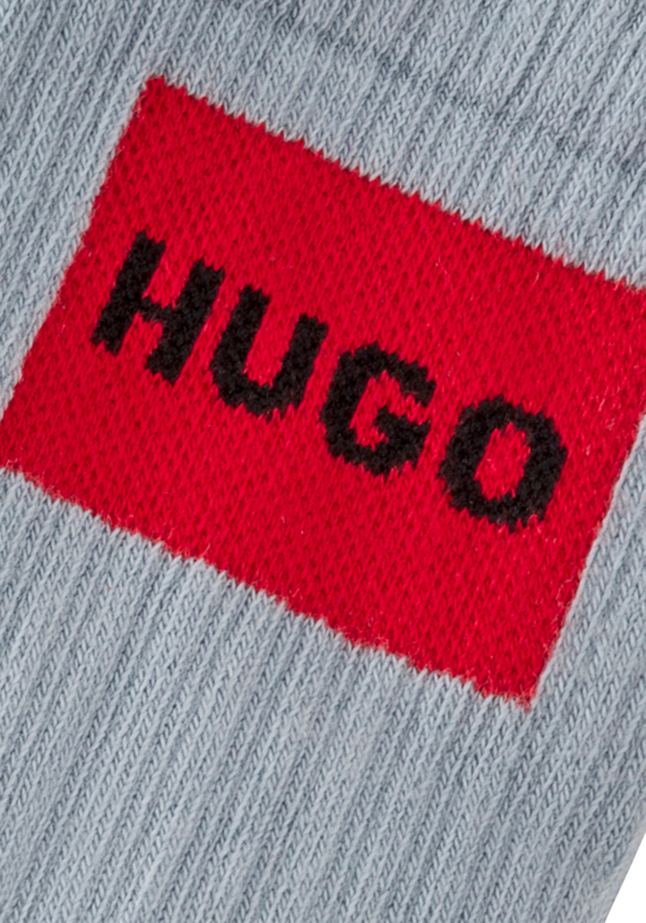 HUGO Underwear Freizeitsocken »3P QS RIB LABEL«, (Packung, 3 Paar, 3er), mit kontrastfarbenen HUGO Logo
