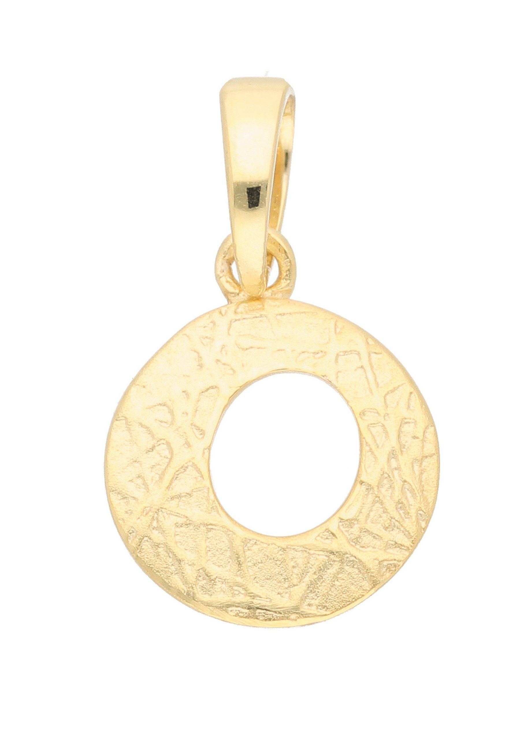 Buchstabenanhänger ADELIA´S "Damen & Herren 333 Gold Buchstabenanhänger O", gold, Schmuckanhänger, Damen, Gold, für Damen & Herren