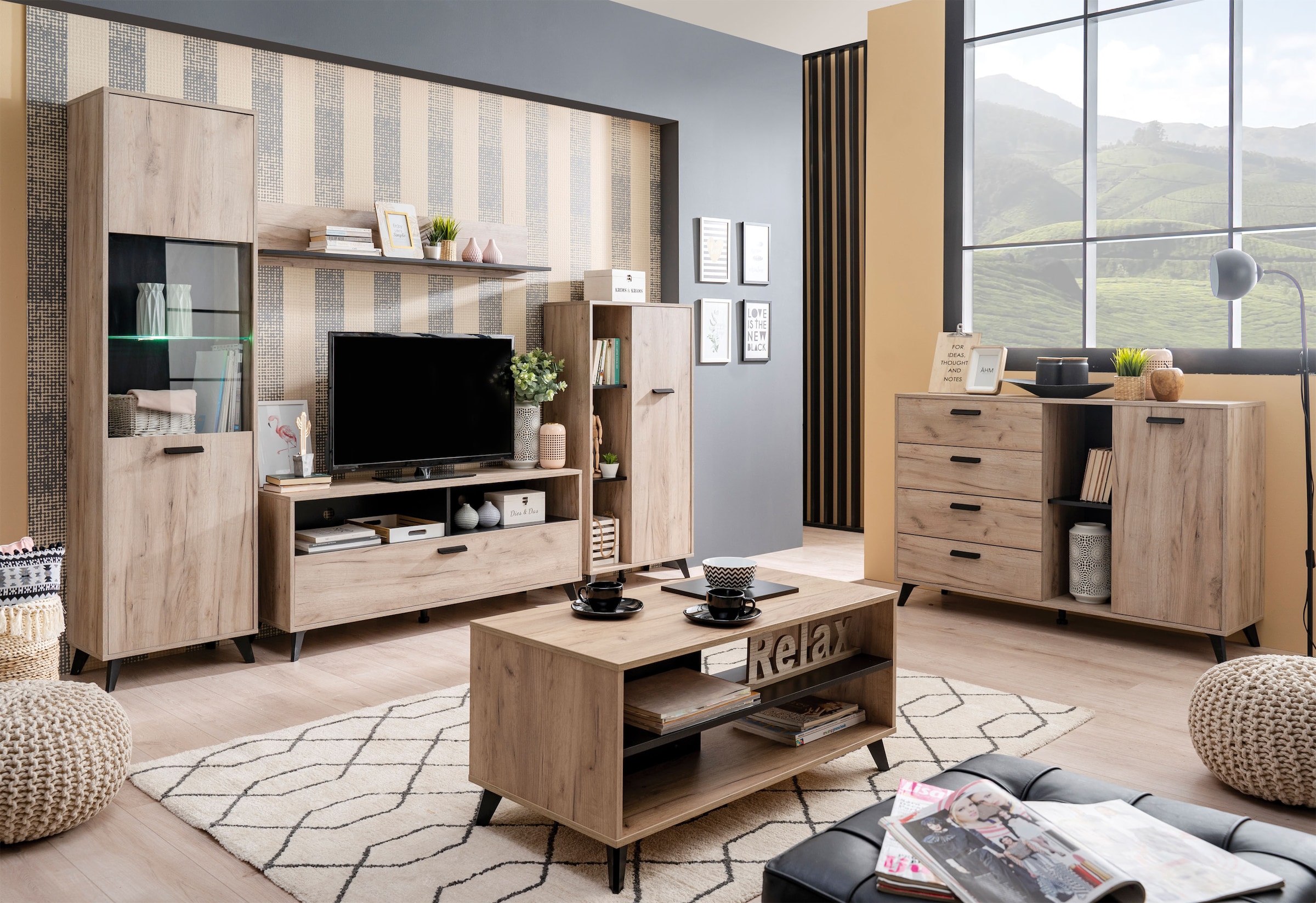 OTTO home Highboard "Umbria" Stauraumschrank, Breite 67,5 cm