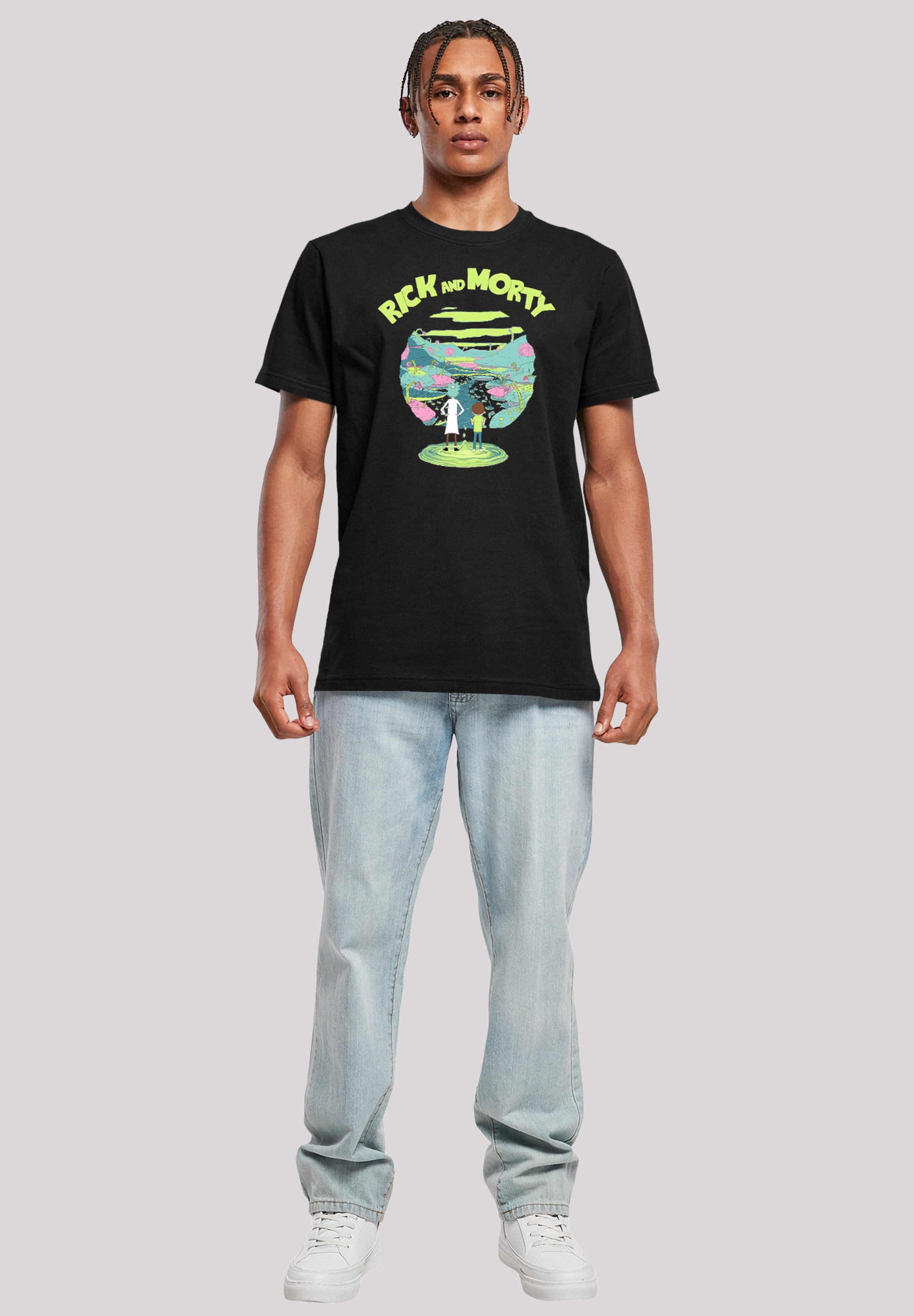 F4NT4STIC T-Shirt »Rick and Morty Portal«, Herren,Premium Merch,Regular-Fit,Basic,Bedruckt