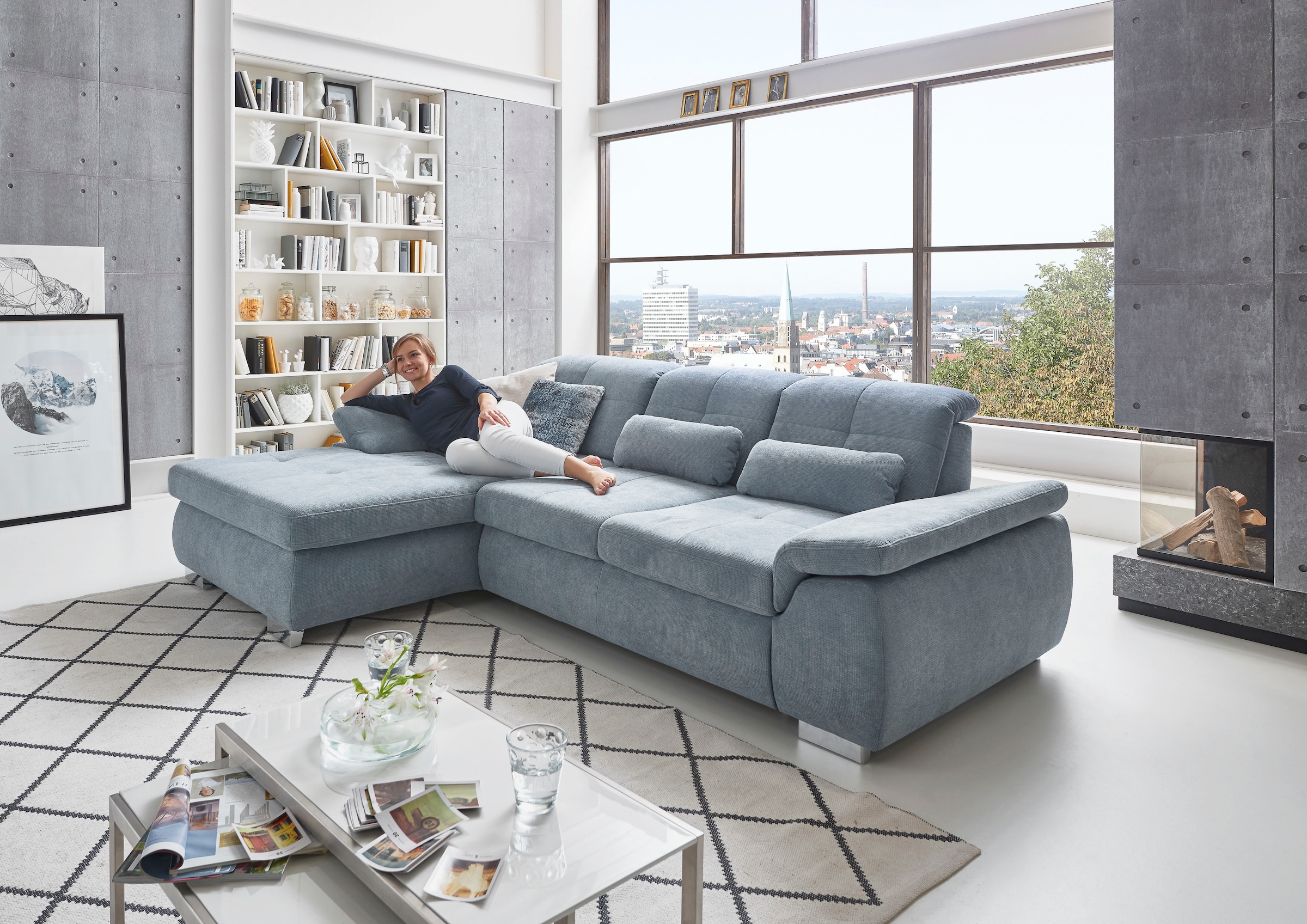 Die PlanBar Ecksofa "MP-IN16037 L-Form mit Kaltschaum-Polsterung", mit Sitz günstig online kaufen