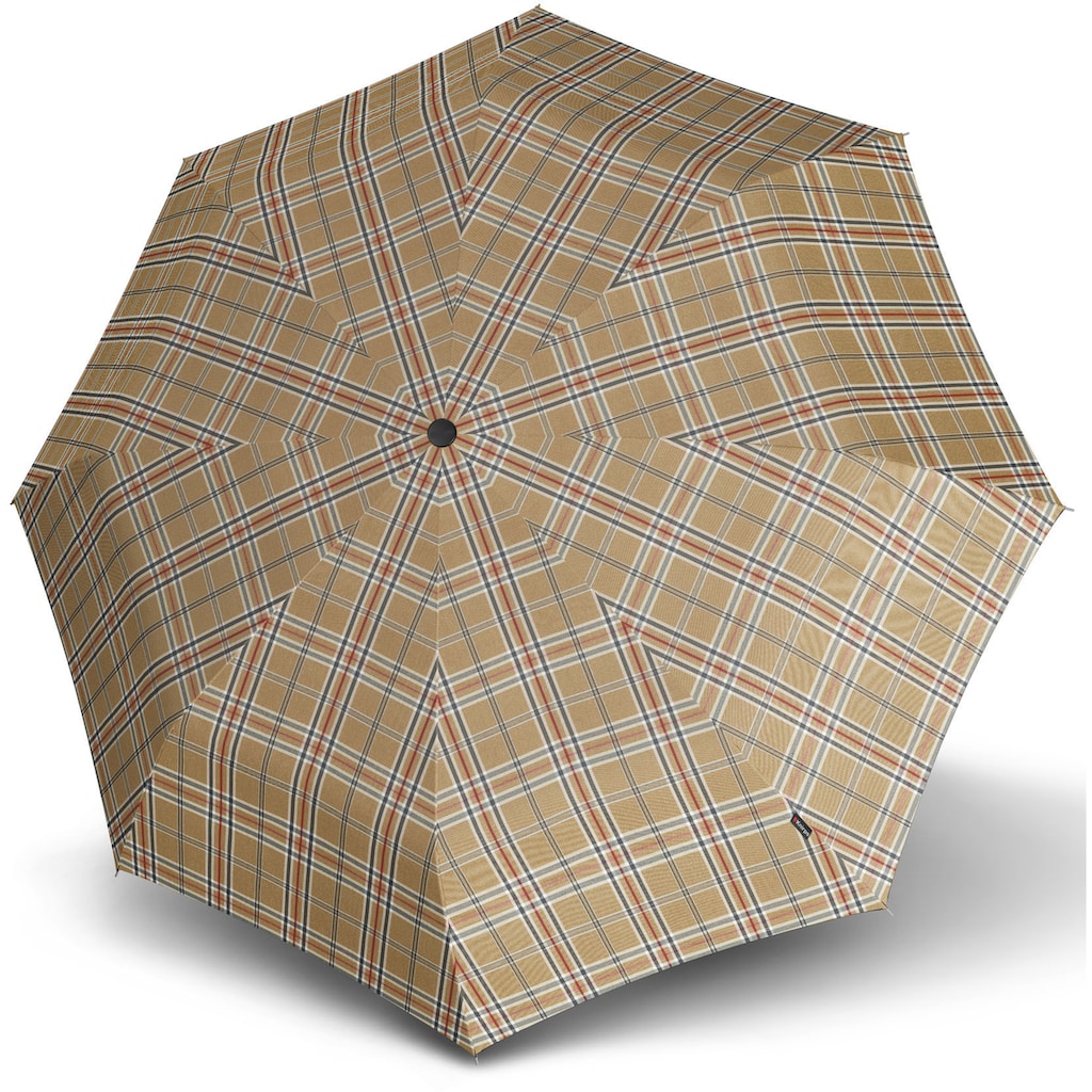 Knirps® Taschenregenschirm »T.200 Medium Duomatic, Check Beige«