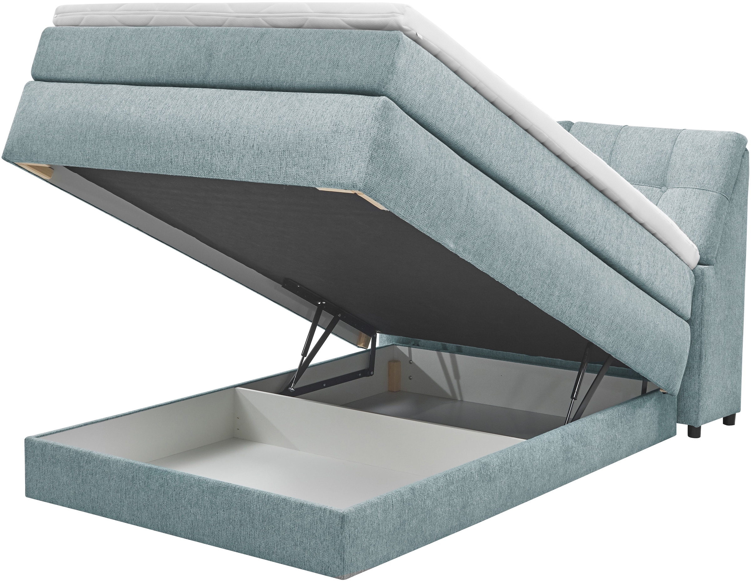 set one by Musterring Boxspringbett »Fairfield« mit Bettkasten, Kopfteil in Kassettenoptik, Breite 120 oder 140 cm