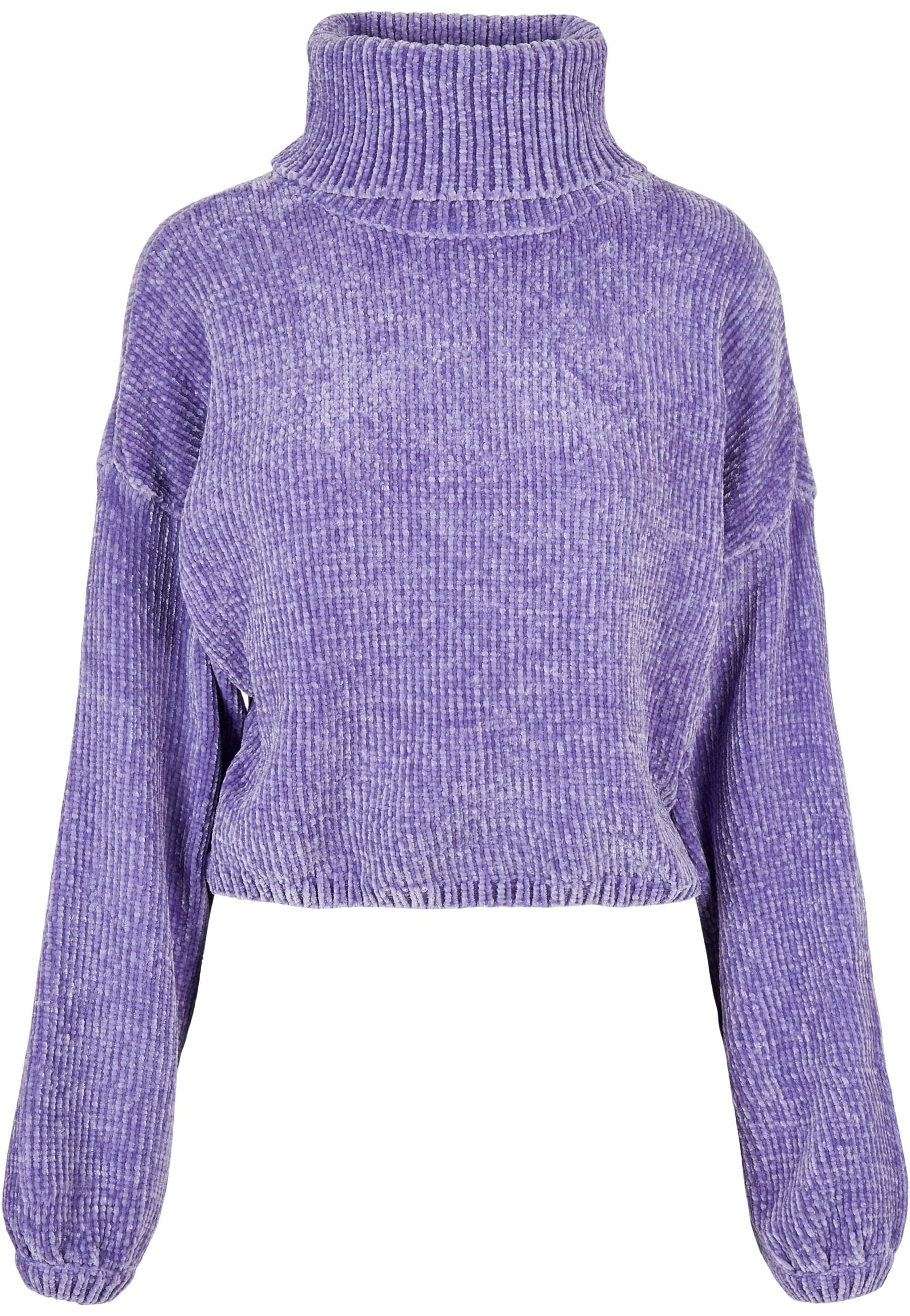 URBAN CLASSICS Sweatshirt "Urban Classics Damen Ladies Short Chenille Turtleneck Sweater"