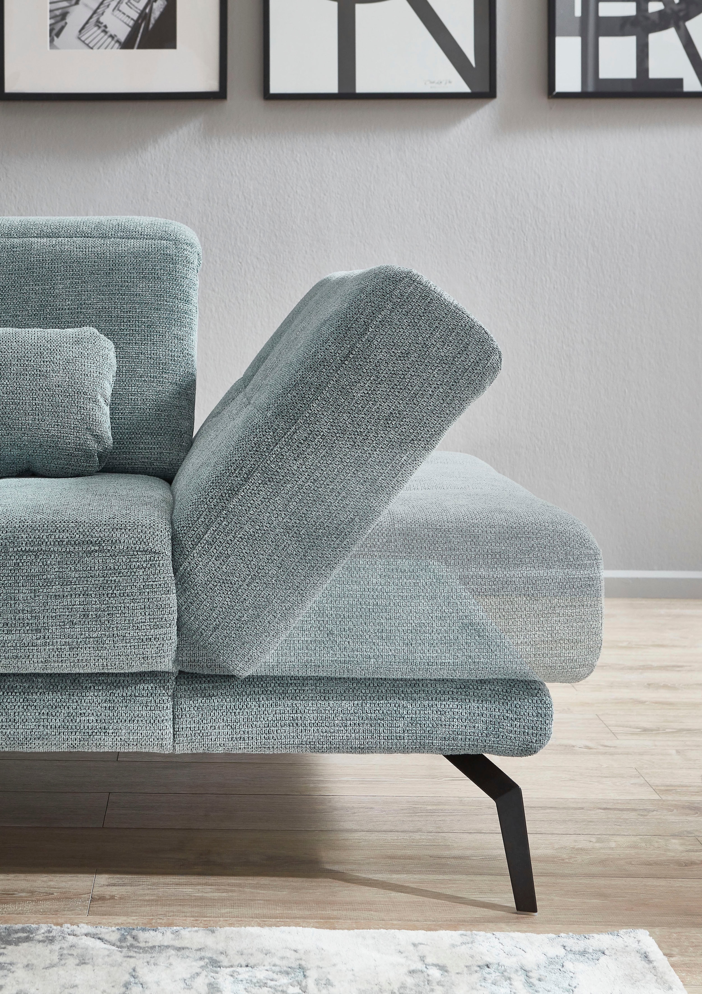 Die PlanBar Ecksofa »MP-IN20126 L-Form«, mit Kopfteilverstellung, optional Sitztiefen- & Armteilverstellung