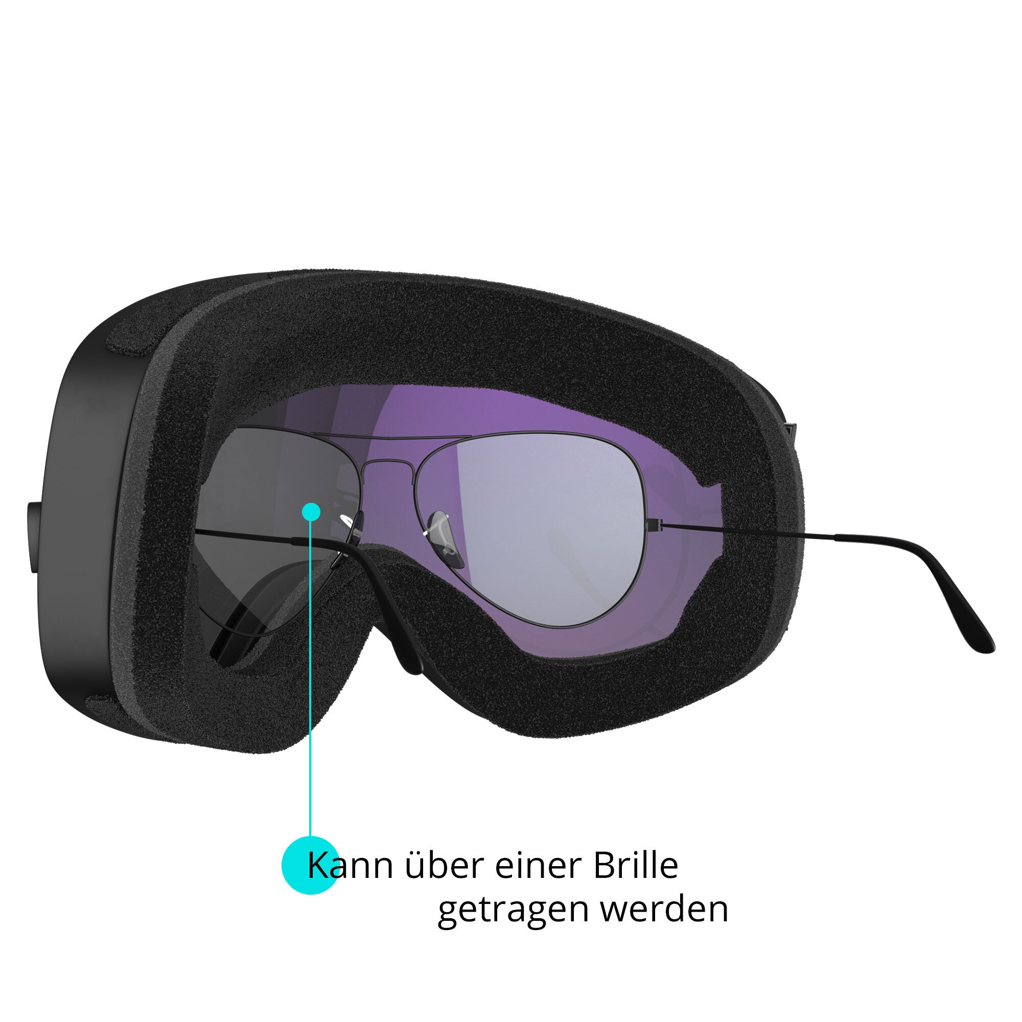 YEAZ Skibrille »Ski- und Snowboard-Brille pink/weiss STEEZE«