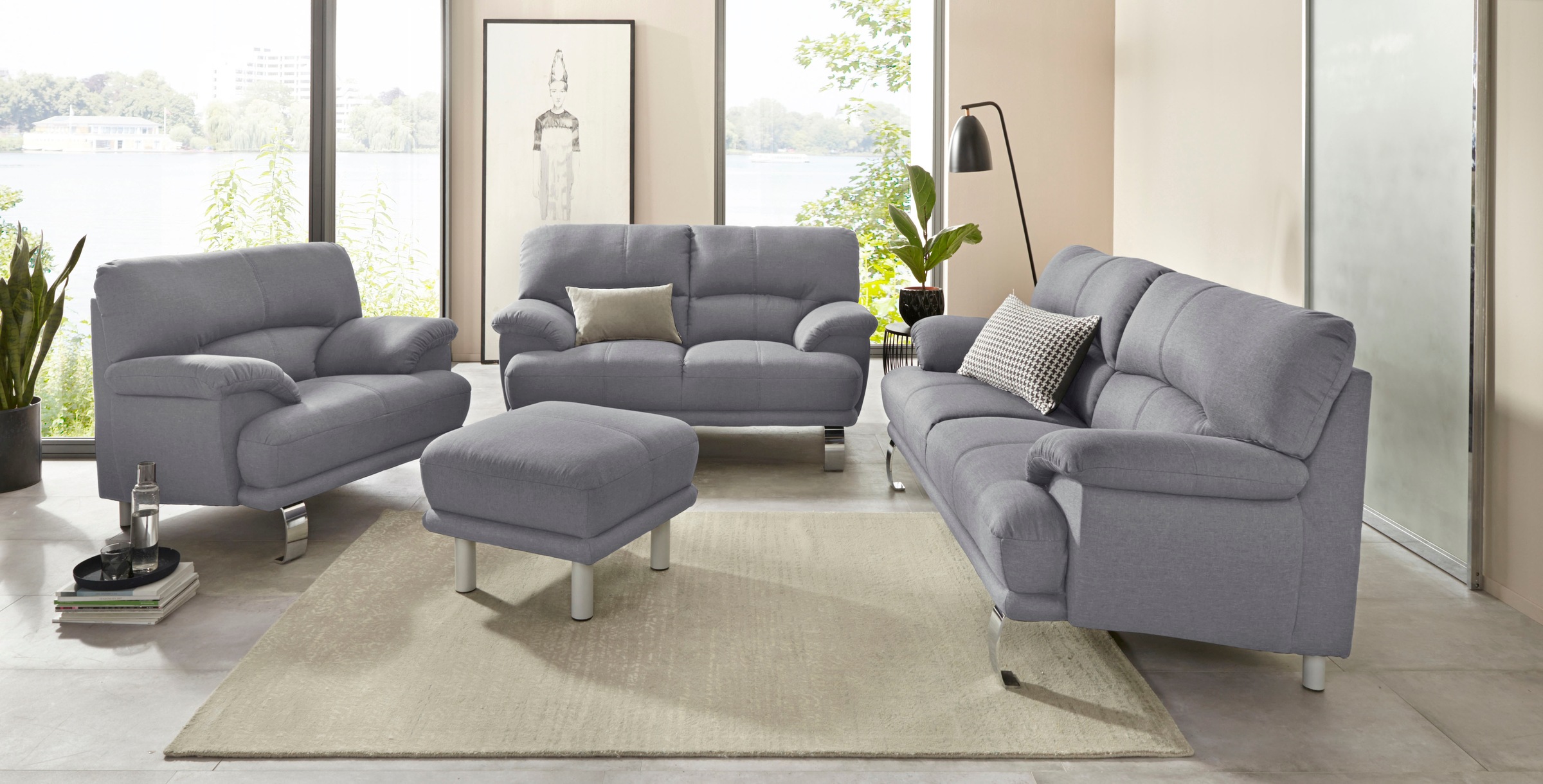 TRENDMANUFAKTUR 2-Sitzer »Cecilia II, mit italienischem Design, tollen Details«, und tollem Sitzkomfort
