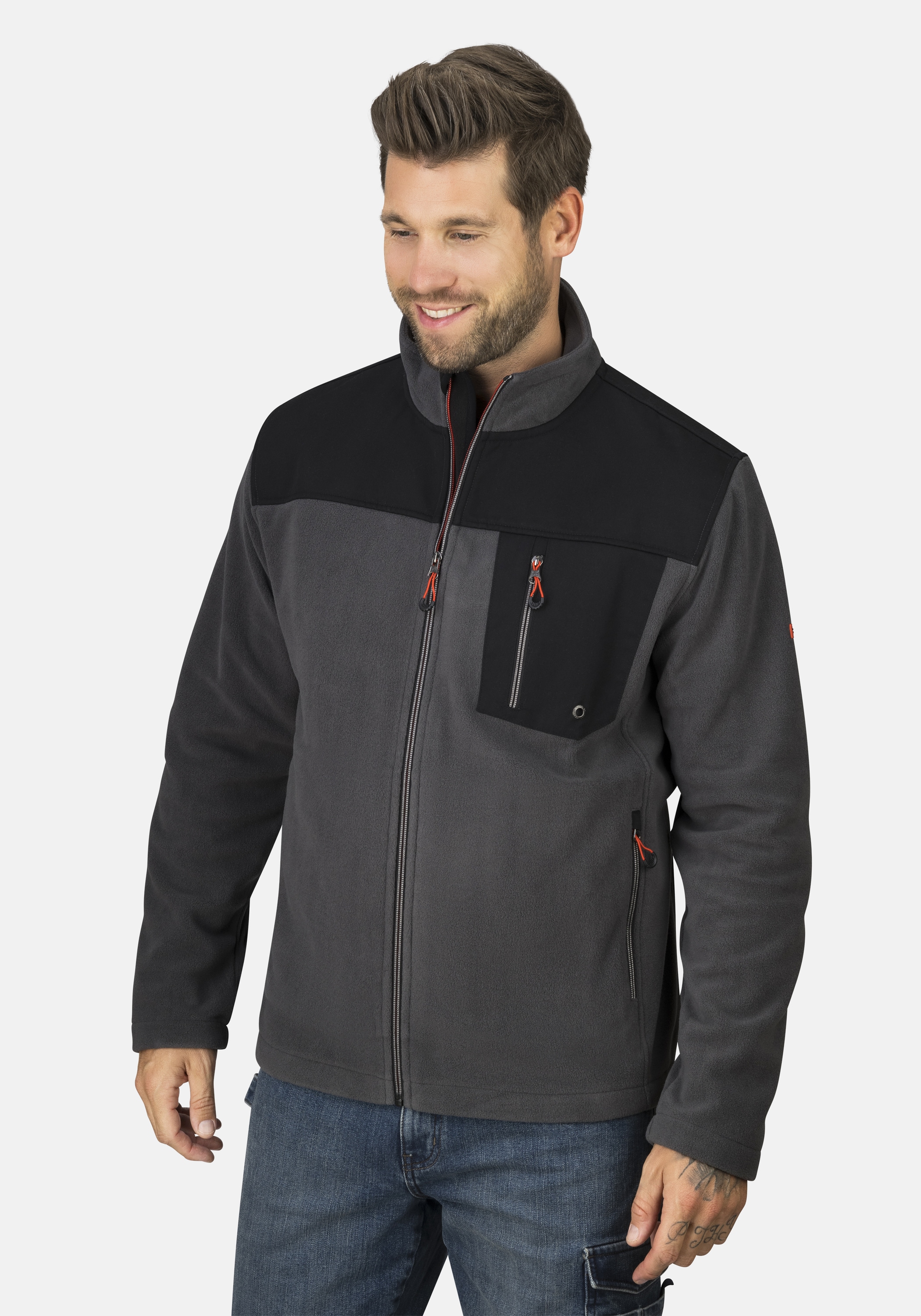 HERO by John Medoox "JOEL Fleecejacke" Sherpa fleece Straight Fit Casual Sherpa für Herren