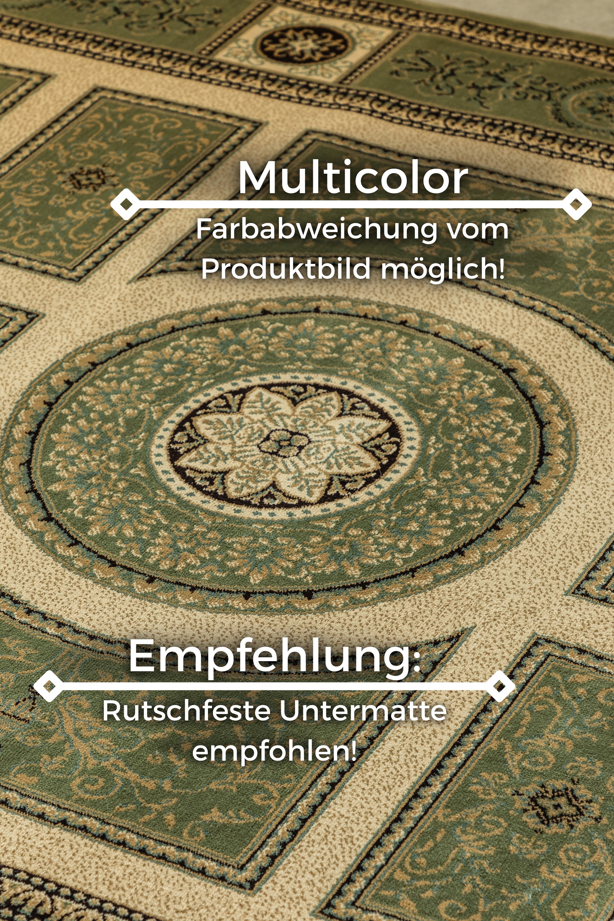 NORTHRUGS Teppich »Guzara«, rechteckig, 8 mm Höhe, Orient Optik, Läufer, strapazierfähig, pflegeleicht, robust