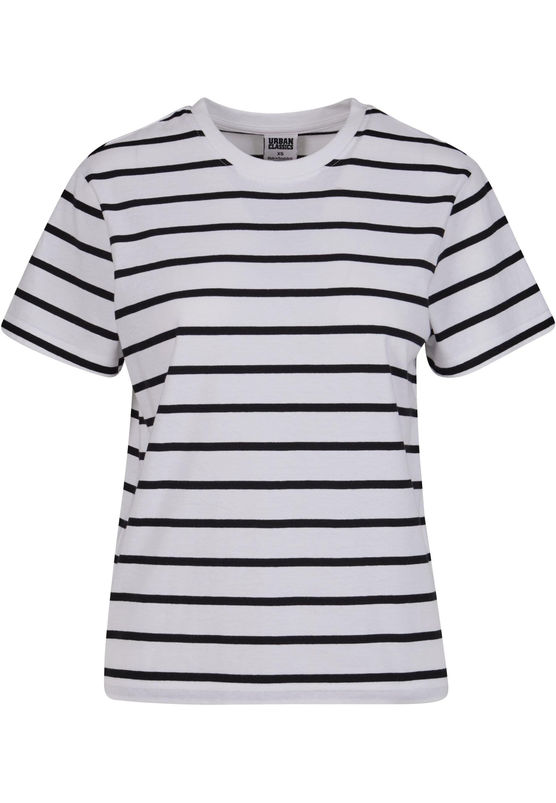 URBAN CLASSICS T-Shirt "Urban Classics Damen Ladies Striped Boxy Tee" 1 Stk günstig online kaufen