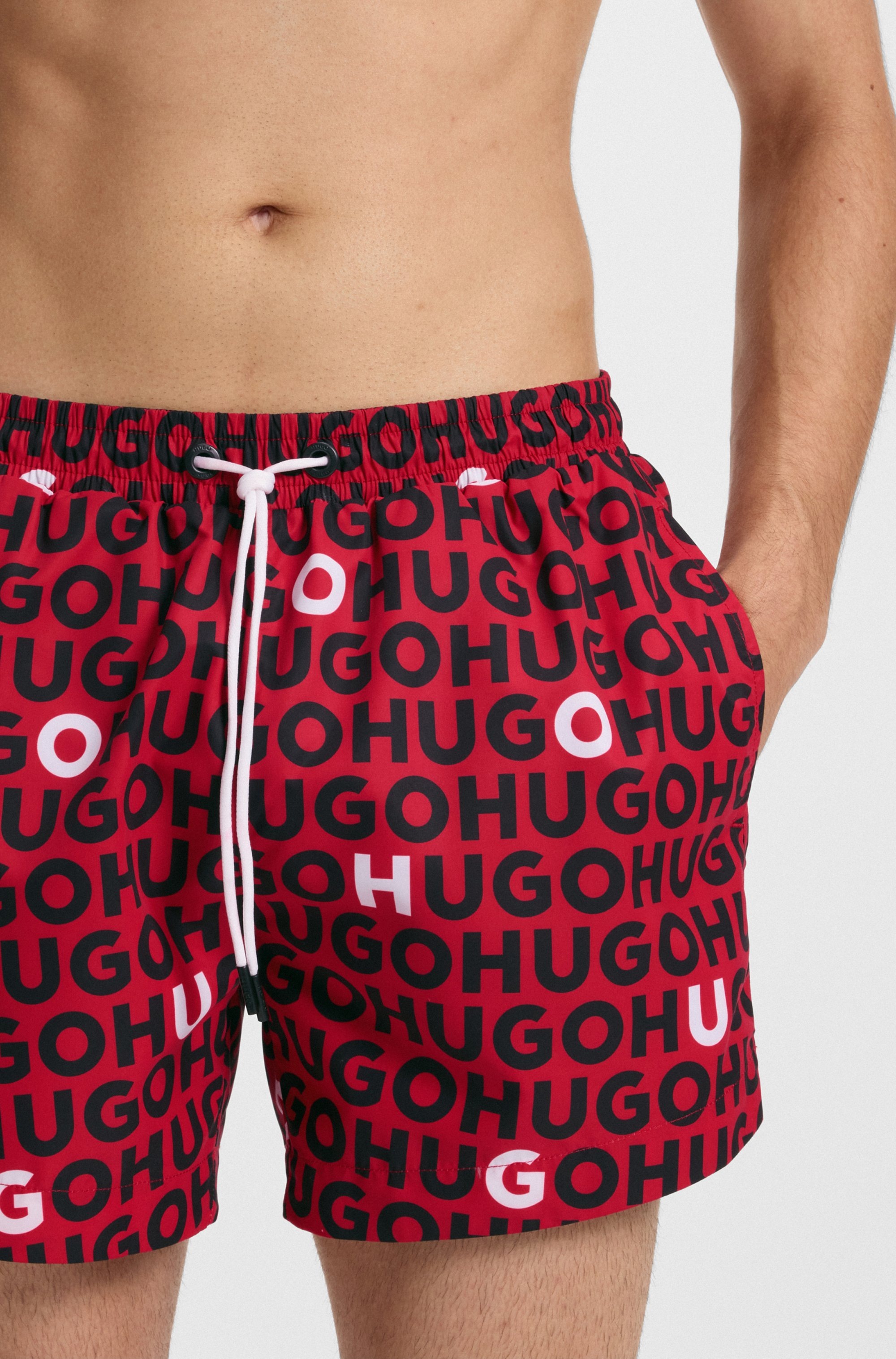 Thumbnail - HUGO Underwear Badehose "TORTUGA" mit Allover-Logoschriftzug