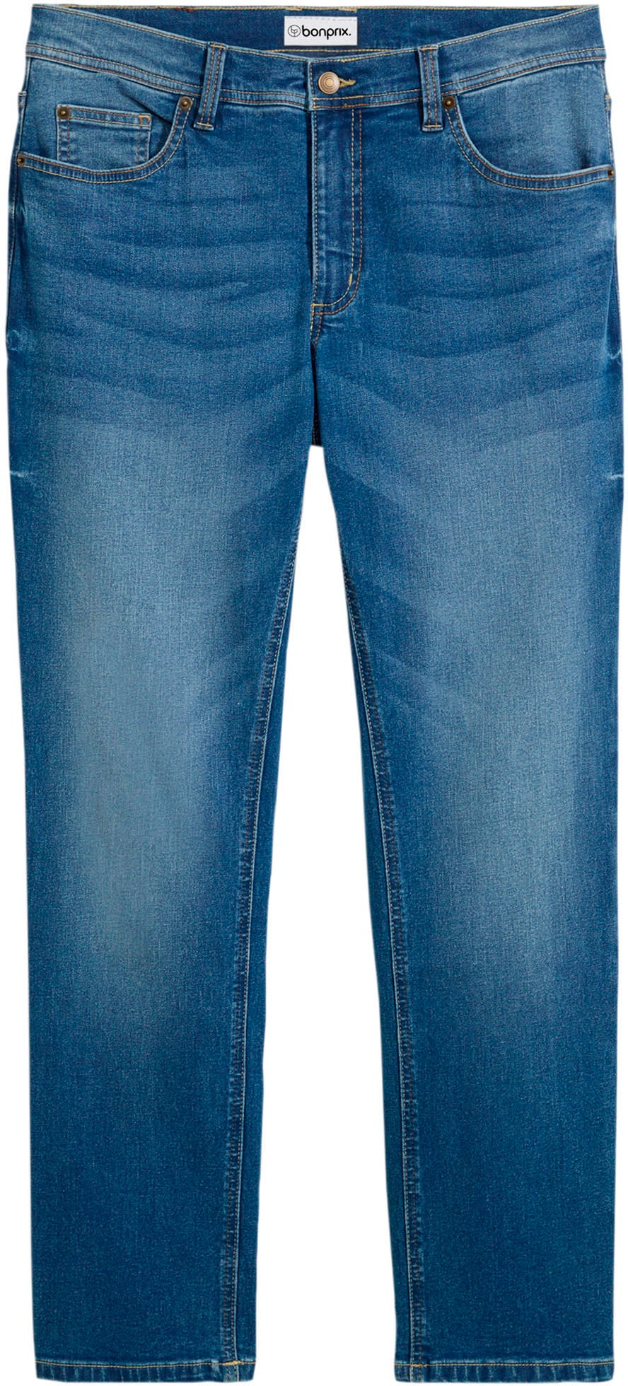 bonprix Regular-fit-Jeans »Regular Fit Stretch-Jeans, Straight« Regular-fit-Passform, mit Elasthan-Anteil, im Casual Stil